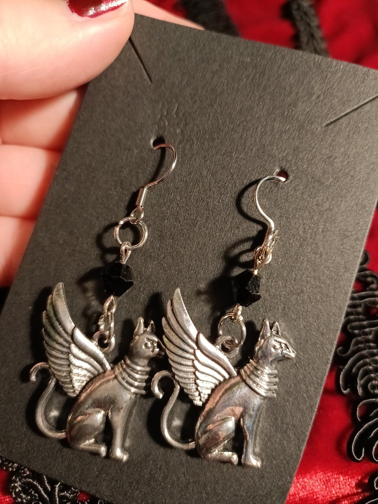 Egyptian Cat Goddess Earrings Bastet