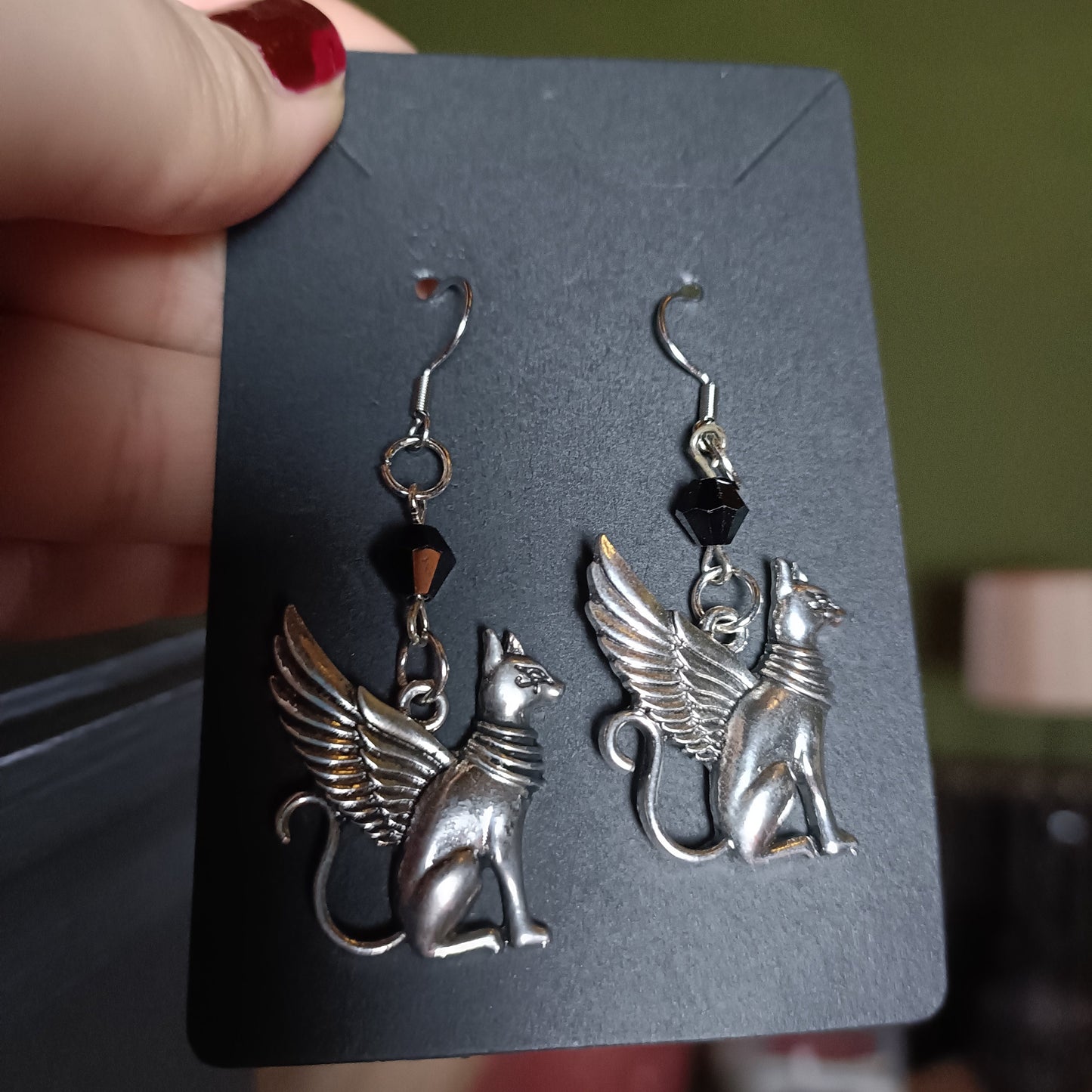 Egyptian Cat Goddess Earrings Bastet