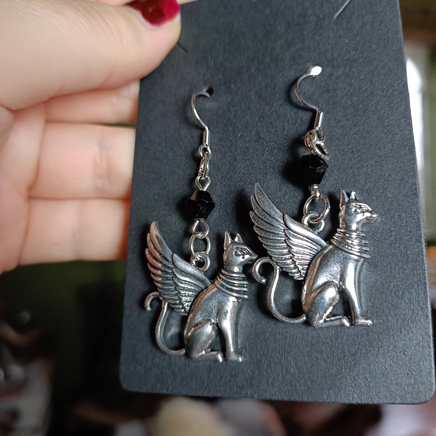Egyptian Cat Goddess Earrings Bastet