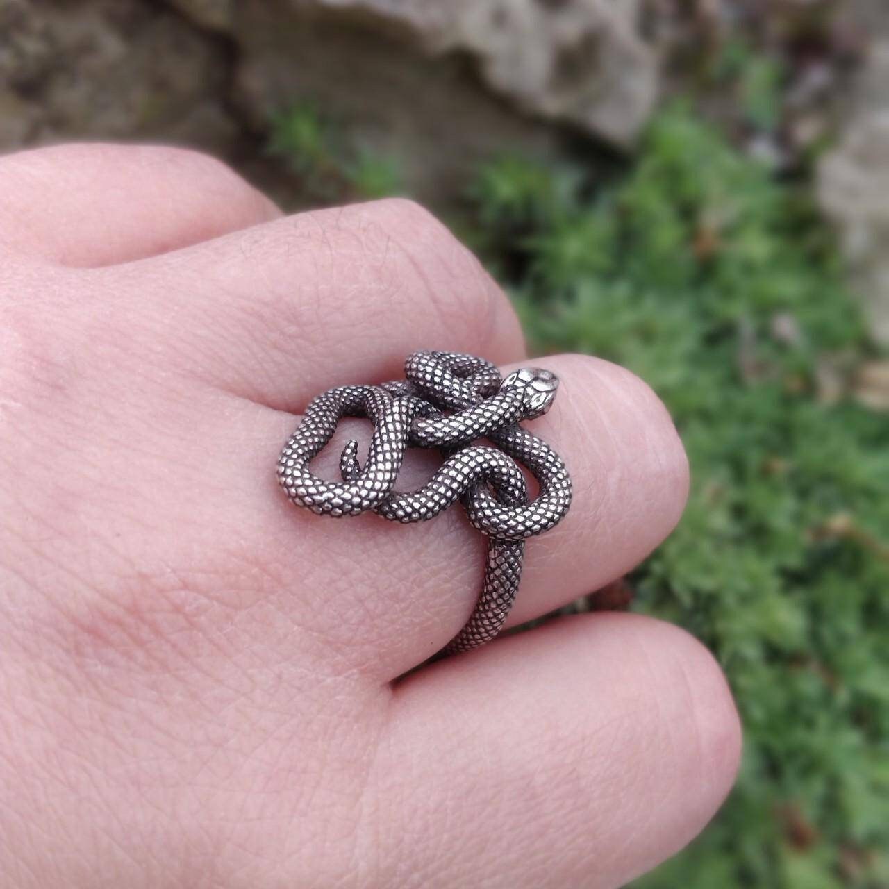 Entwined Snake Ring Small Version