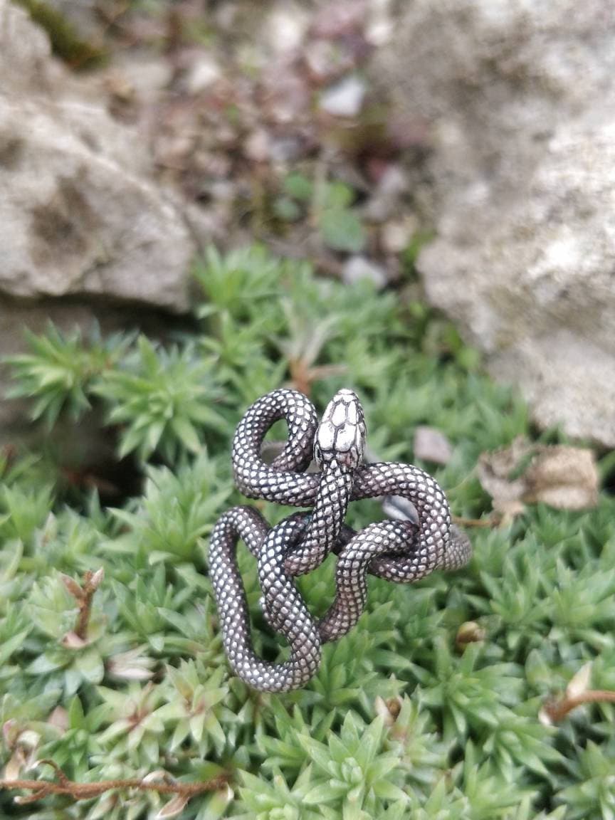 Entwined Snake Ring Small Version