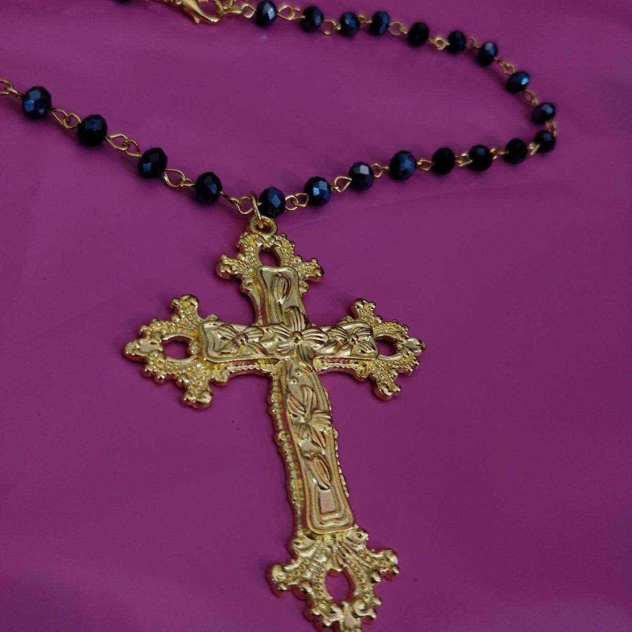 Gold Floral Rosary