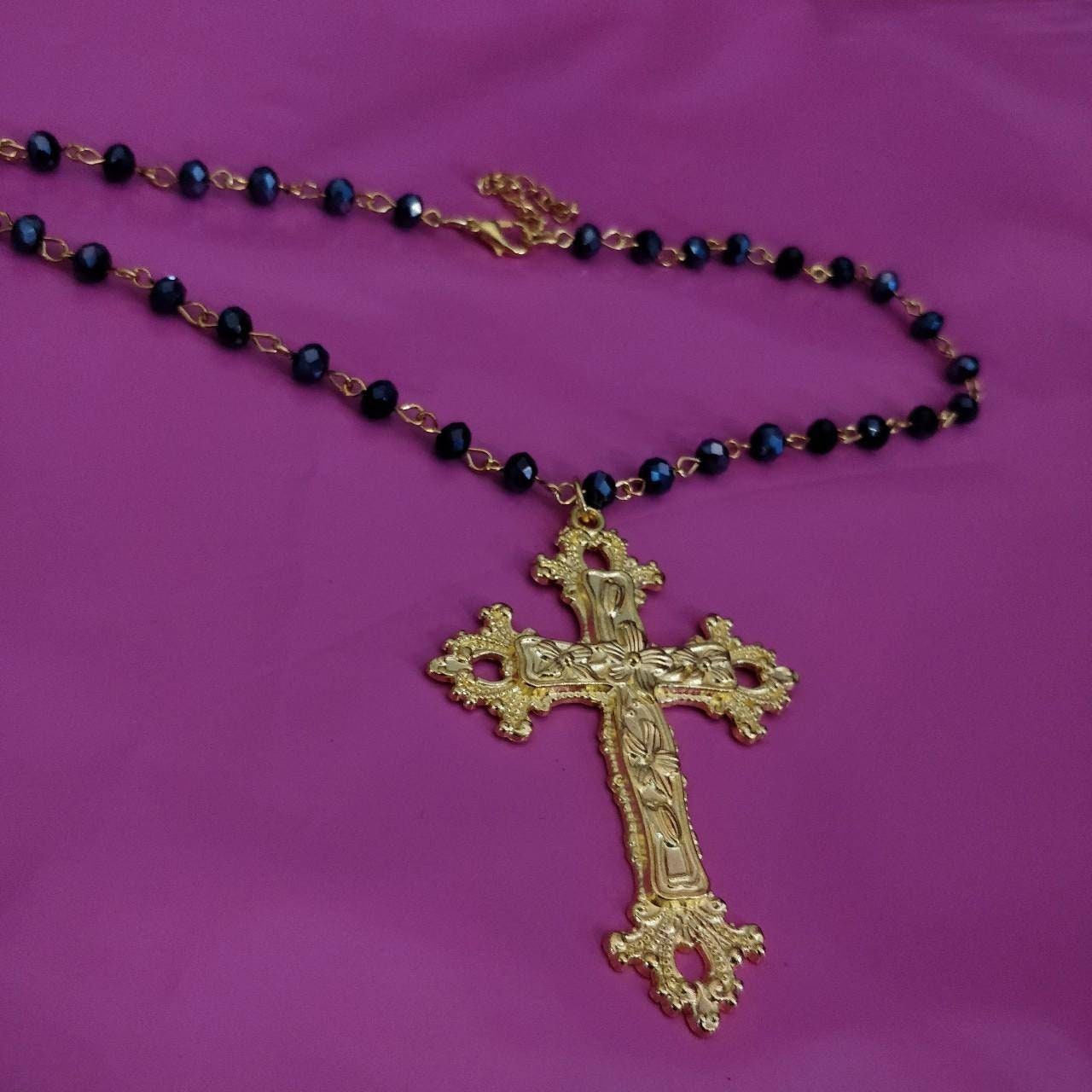 Gold Floral Rosary