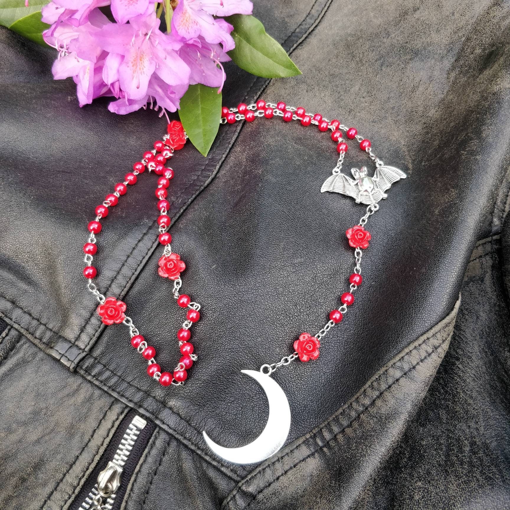 Goth Rosary - "Night Bloom"
