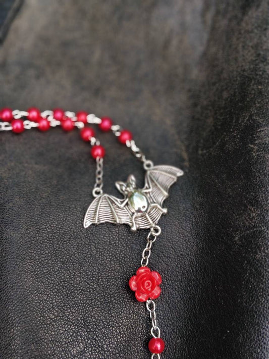 Goth Rosary - night bloom