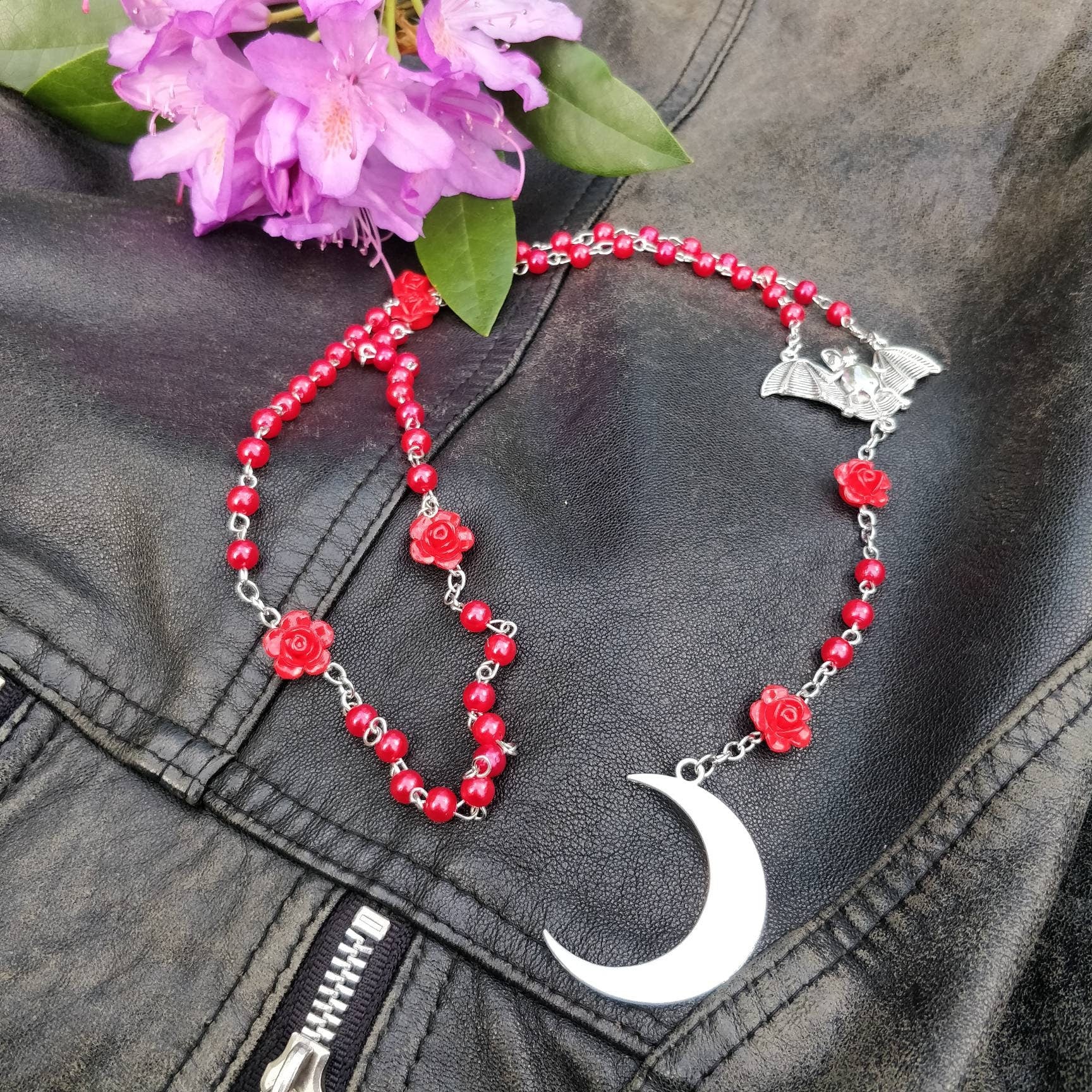 Goth Rosary - "Night Bloom"