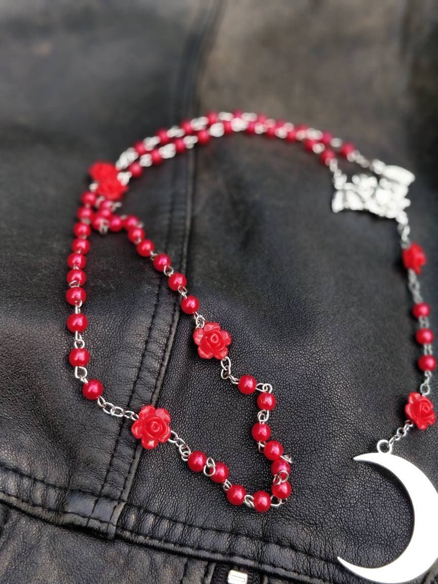 Goth Rosary - "Night Bloom"