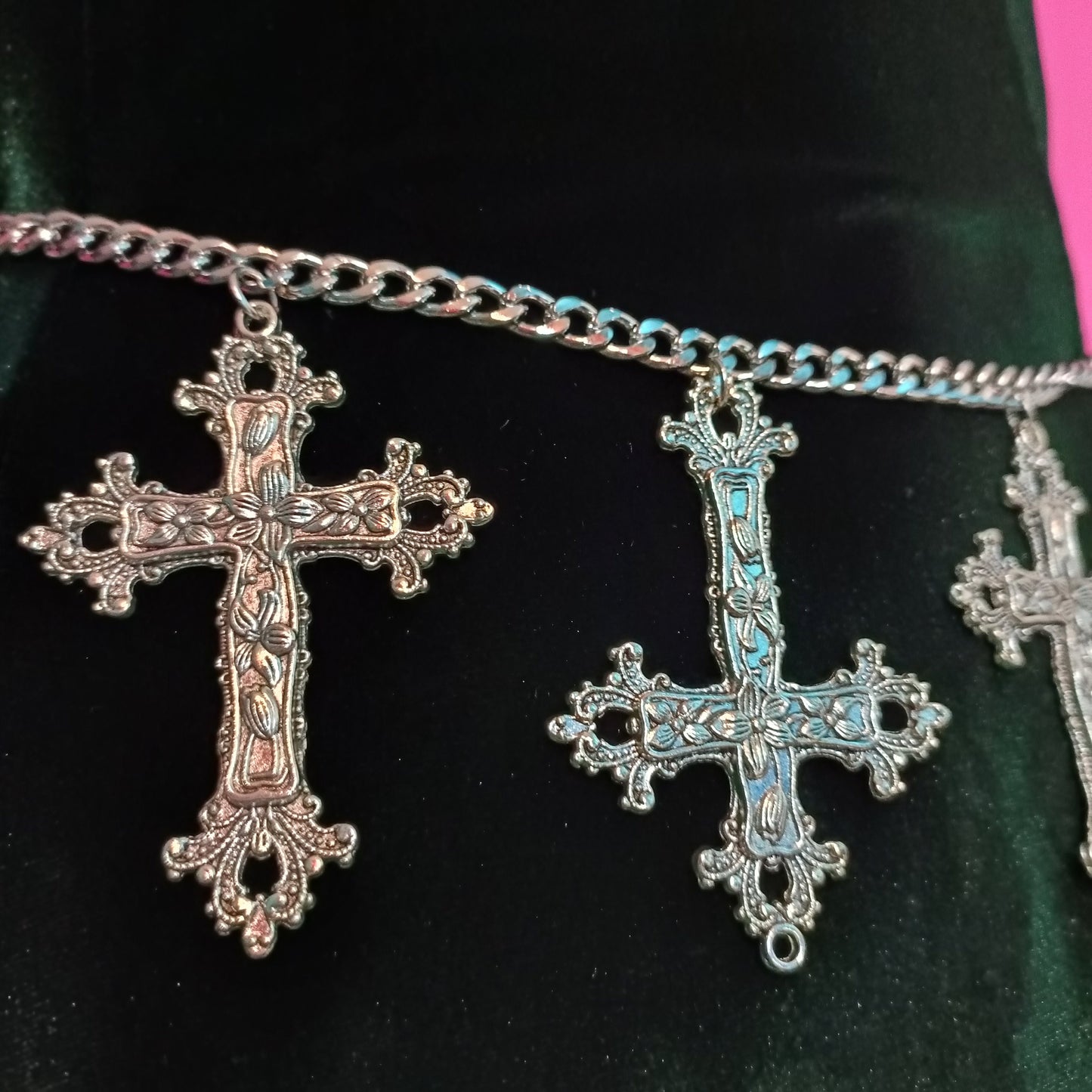Gothic Belt - Crucifix Belt/Cross Waist Chain
