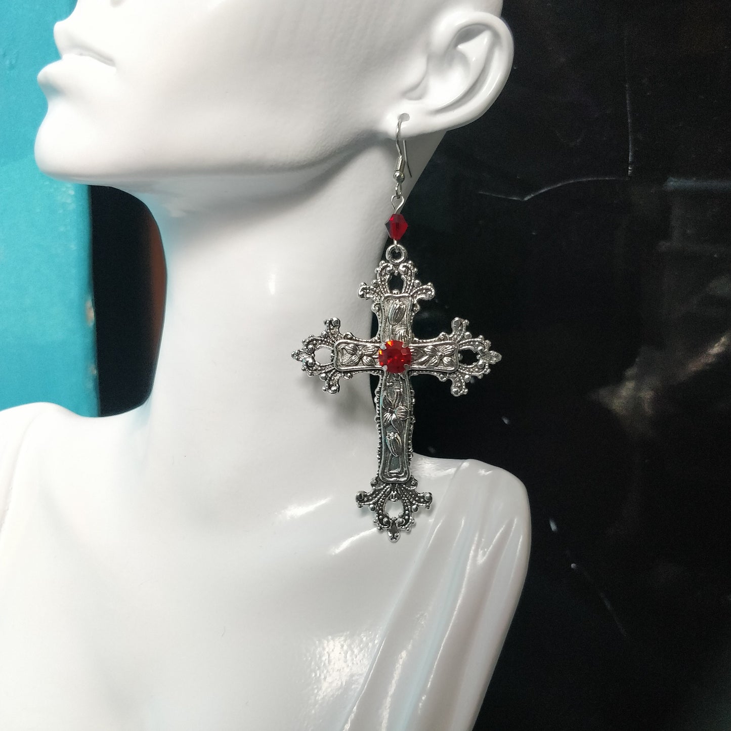 Gothic Crucifix Earrings