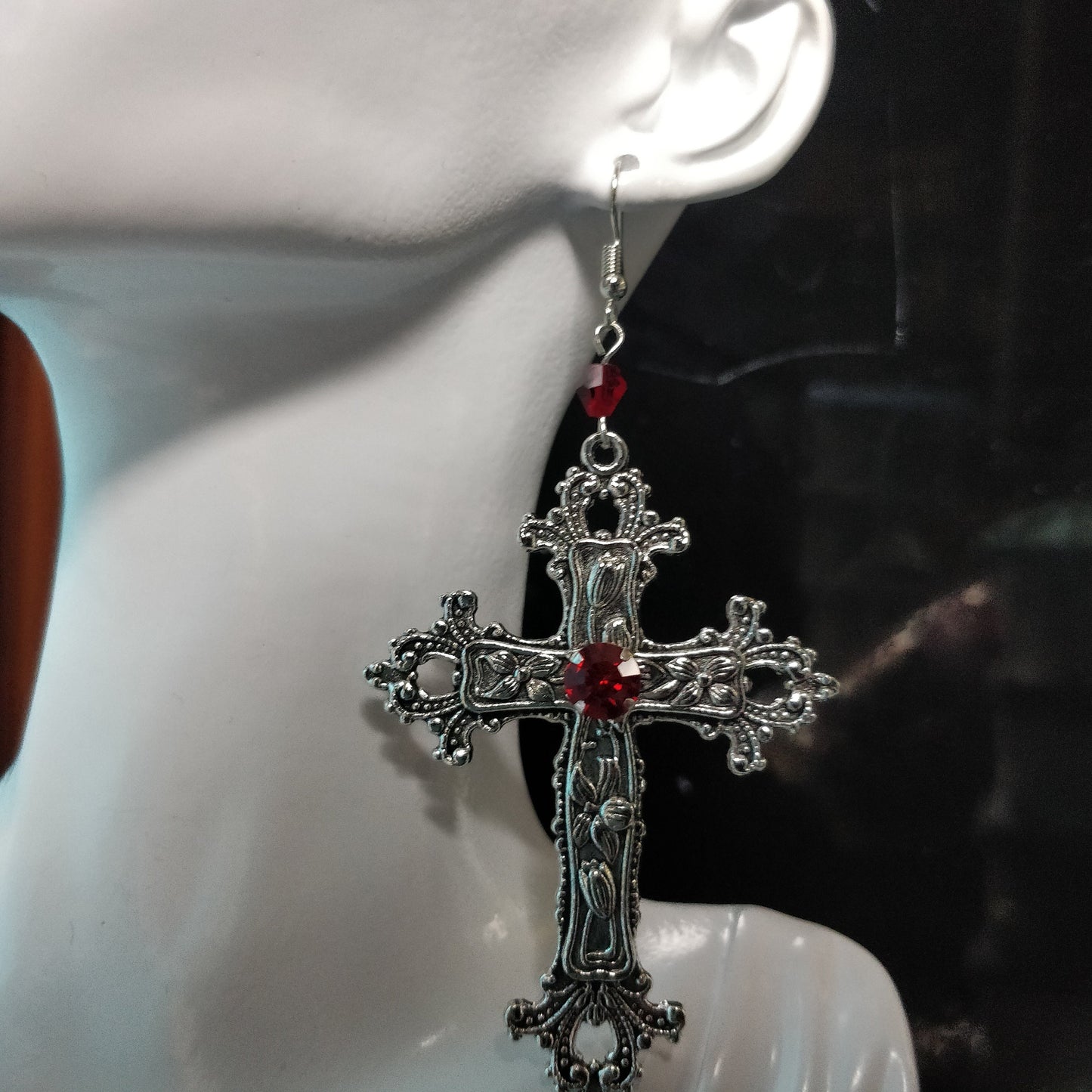 Gothic Crucifix Earrings