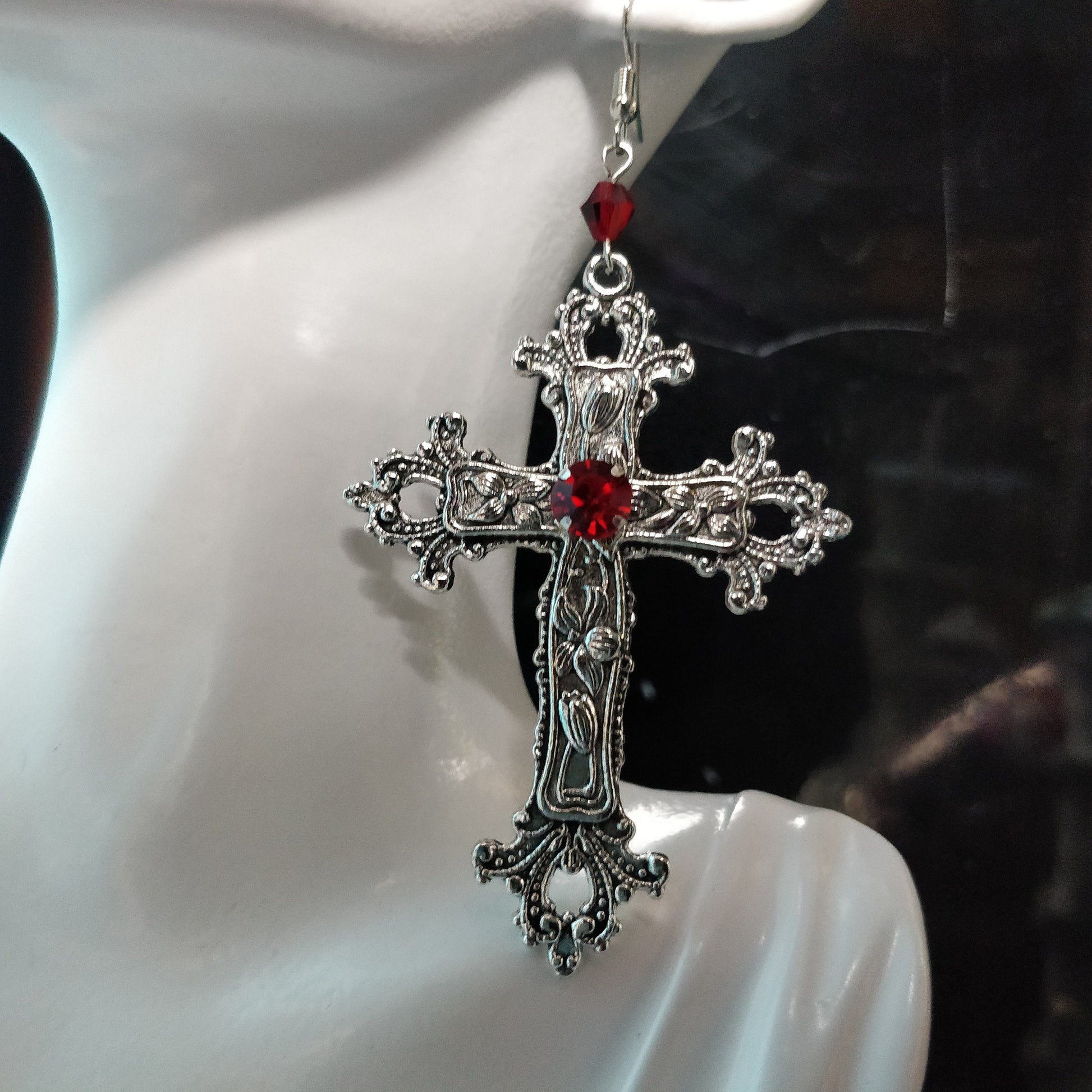 Gothic Crucifix Earrings