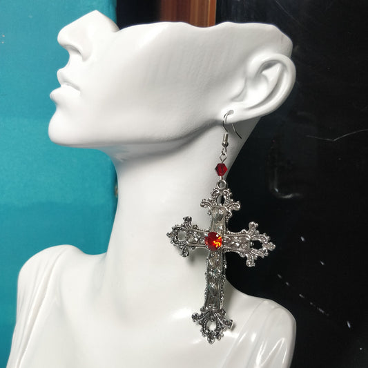 Gothic Crucifix Earrings