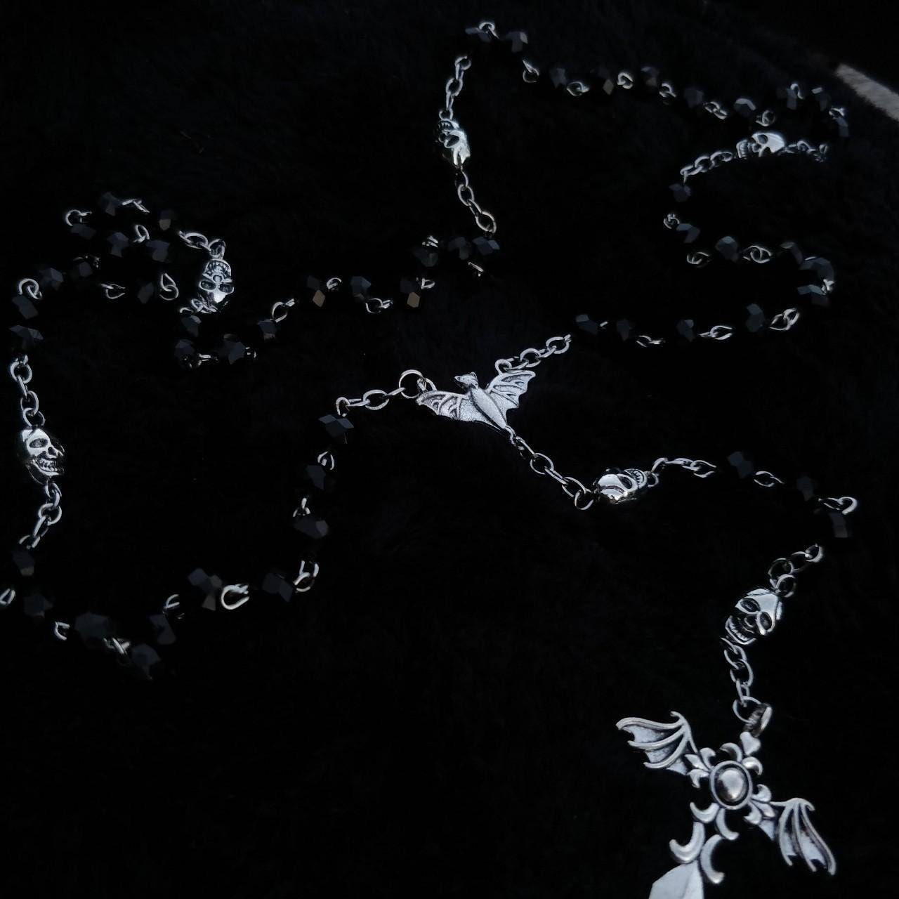 Gothic Rosary - Skulls and Bats