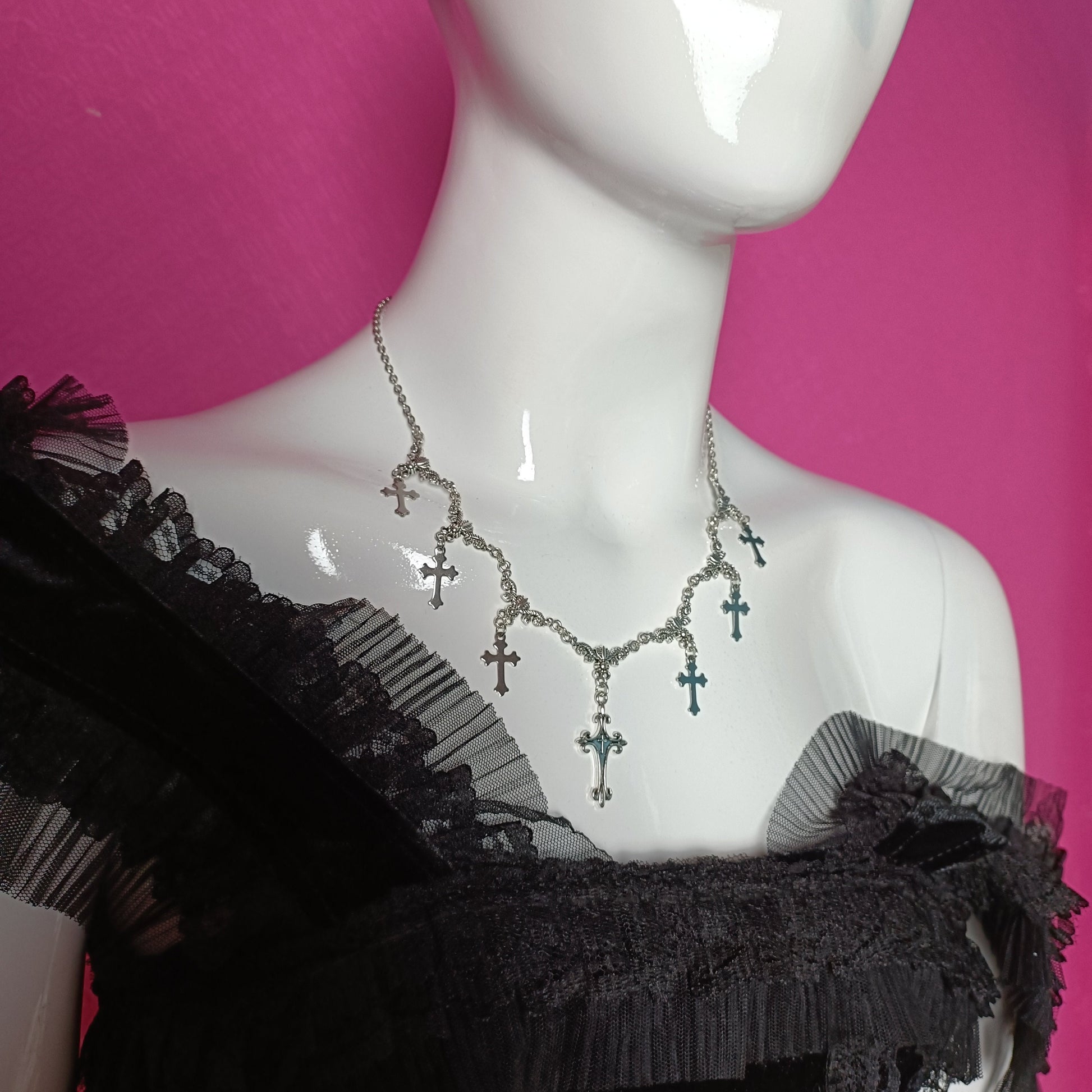 Intricate Gothic Crucifix Necklace