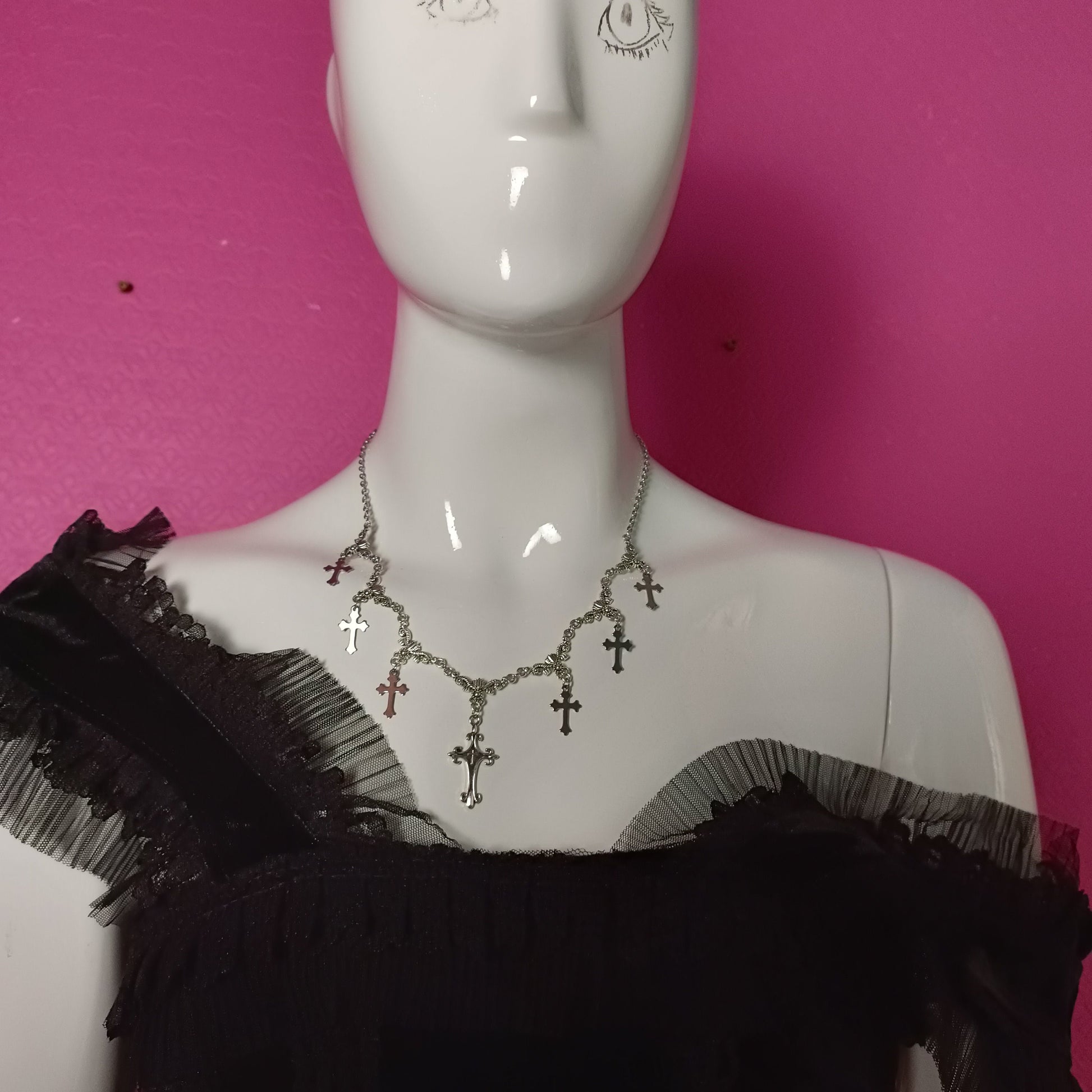 Intricate Gothic Crucifix Necklace