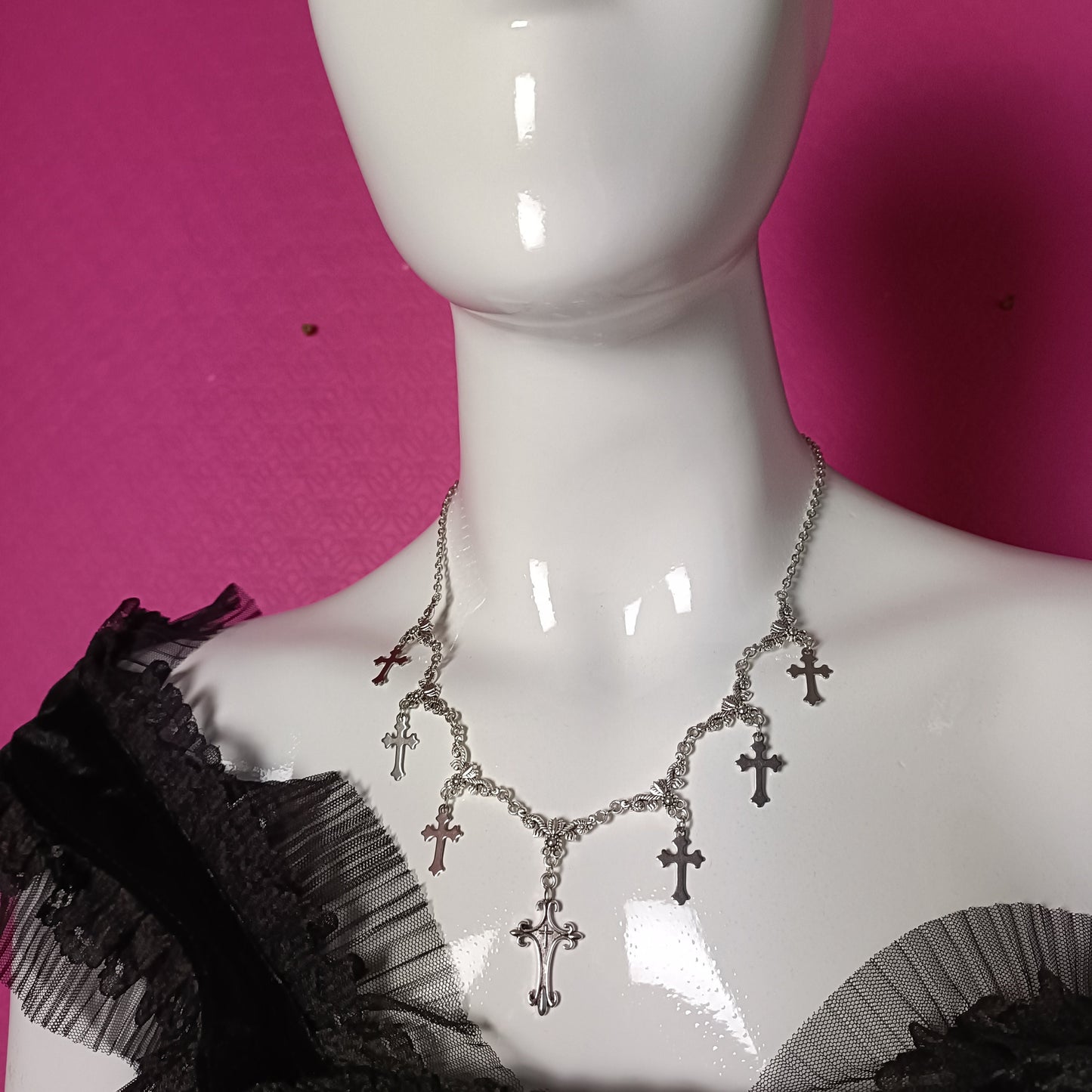 Intricate Gothic Crucifix Necklace