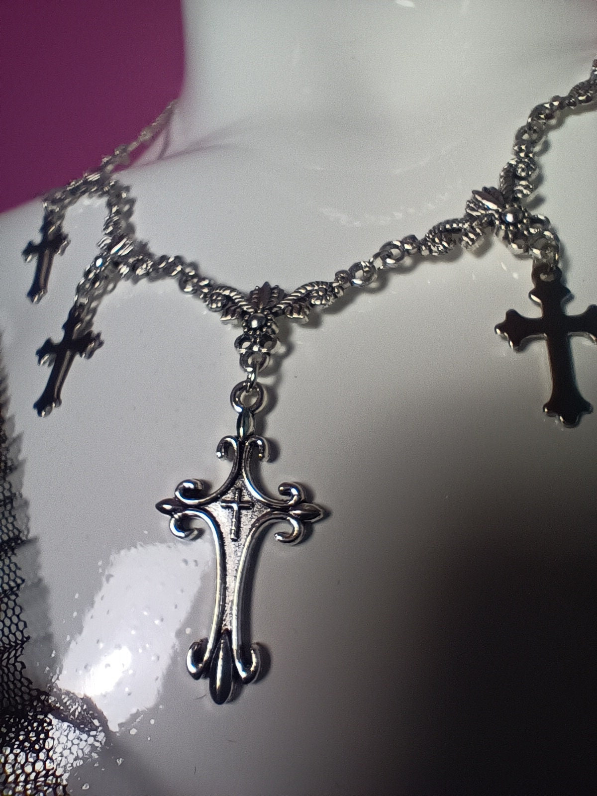 Intricate Gothic Crucifix Necklace