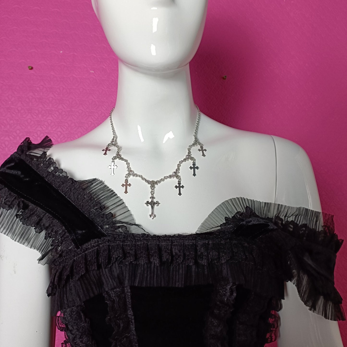 Intricate Gothic Crucifix Necklace