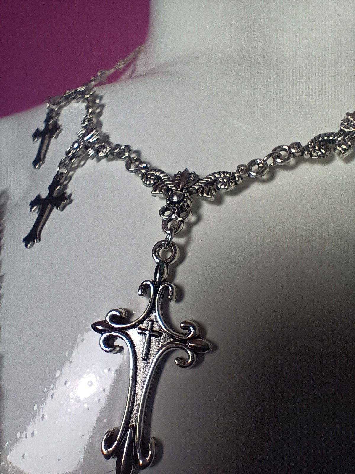 Intricate Gothic Crucifix Necklace