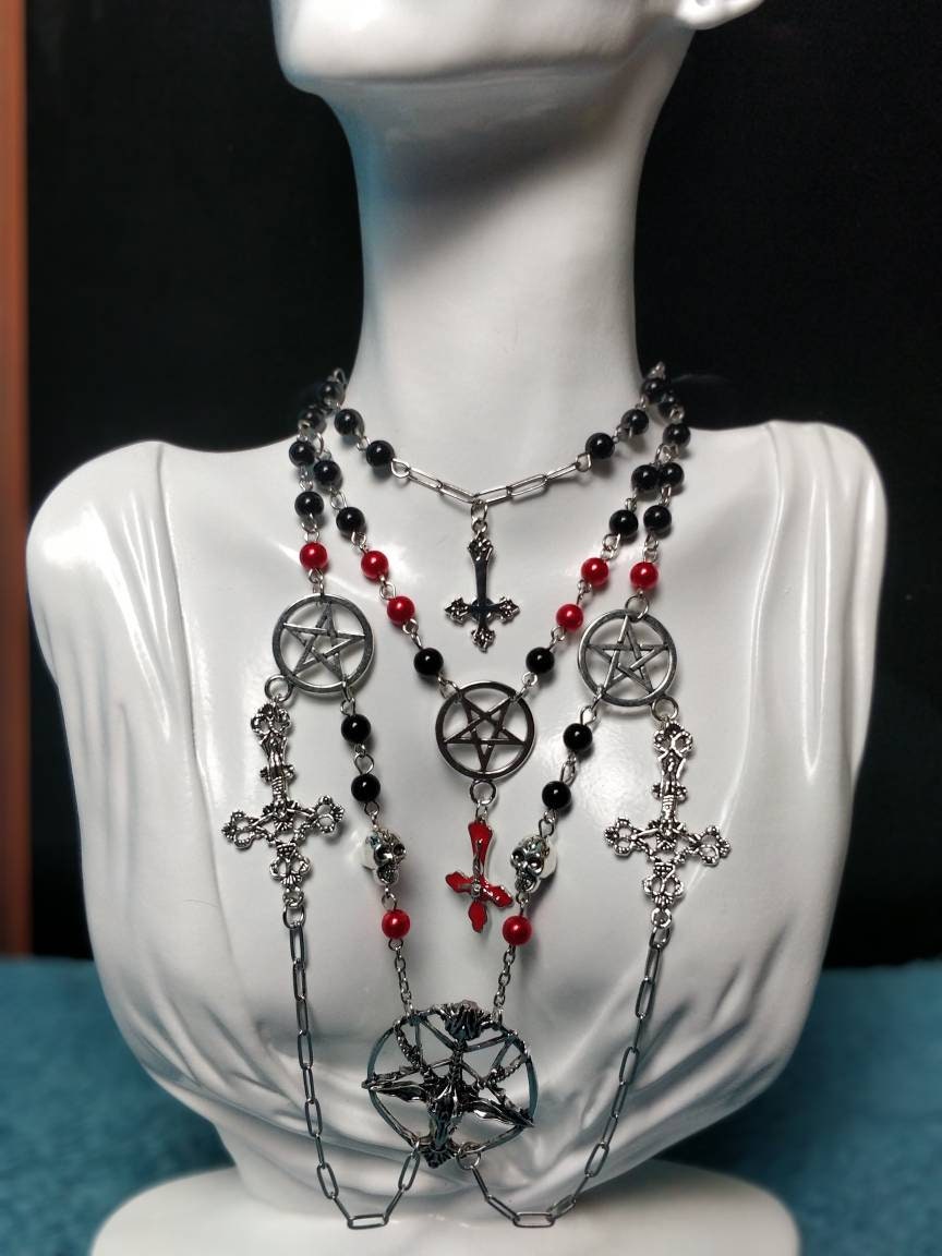 Intricate Satanic Multi Layer Rosary