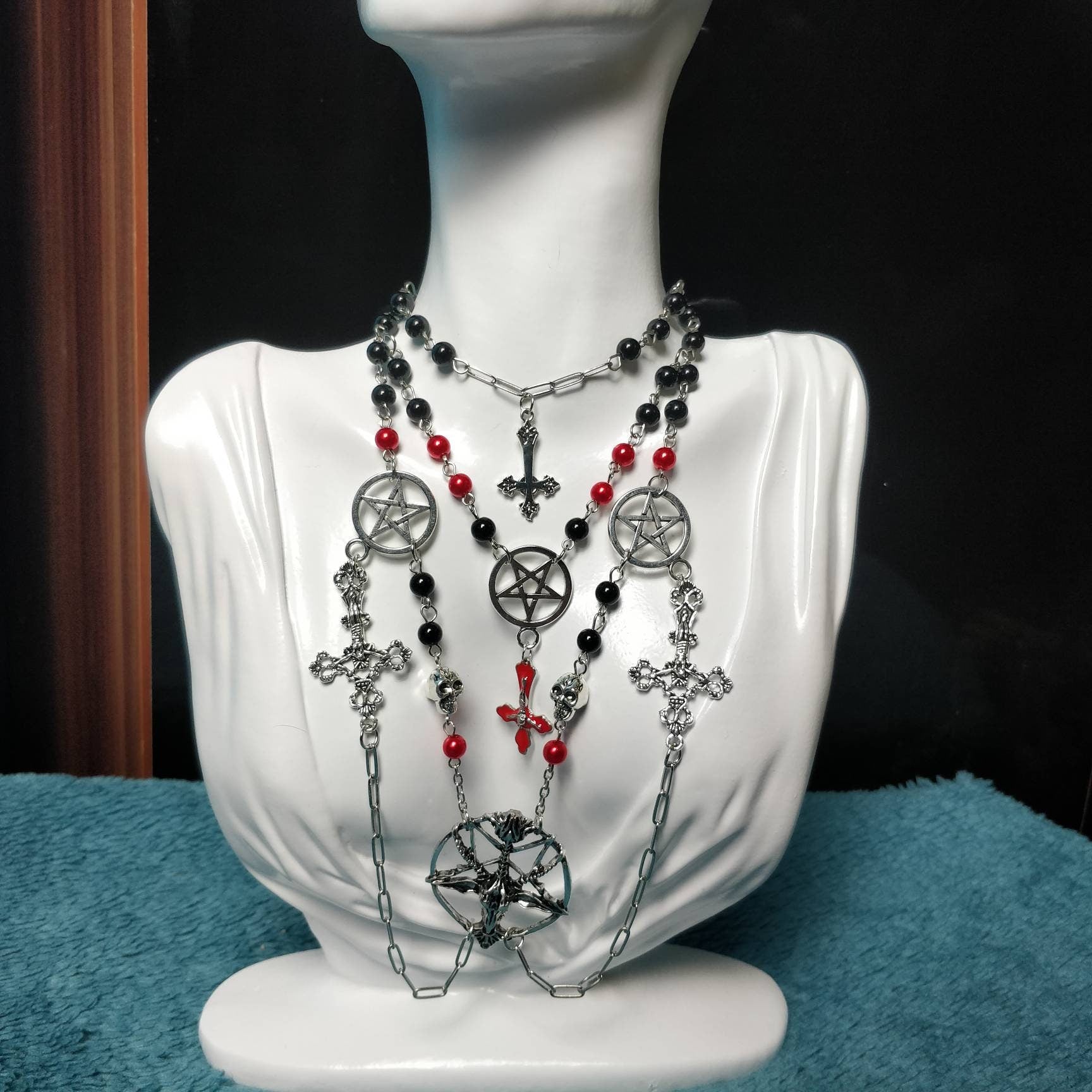 Intricate Satanic Multi Layer Rosary