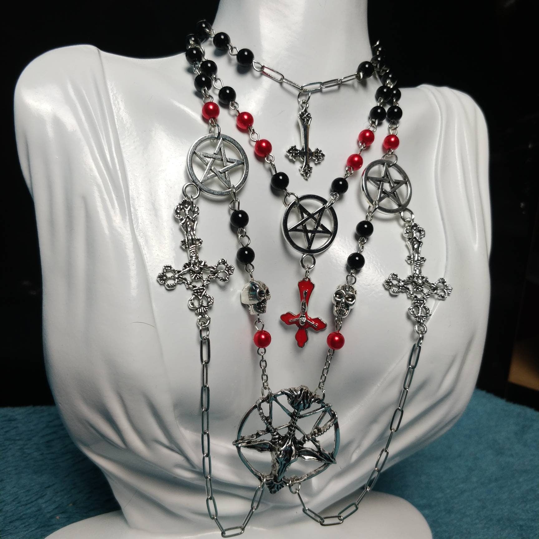 Intricate Satanic Multi Layer Rosary