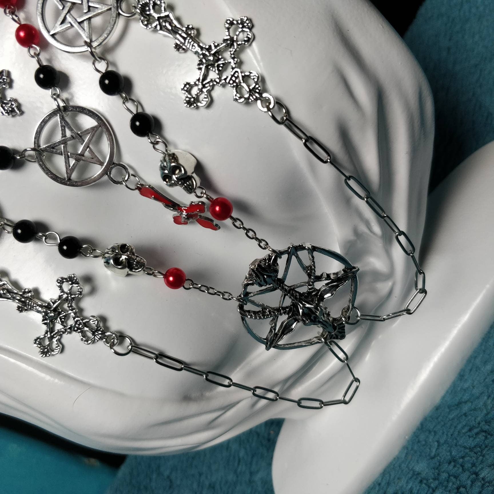 Intricate Satanic Multi Layer Rosary