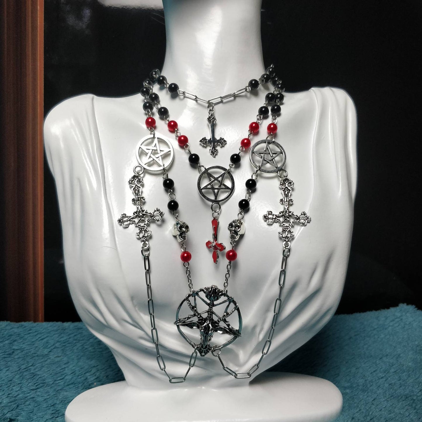 Intricate Satanic Multi Layer Rosary
