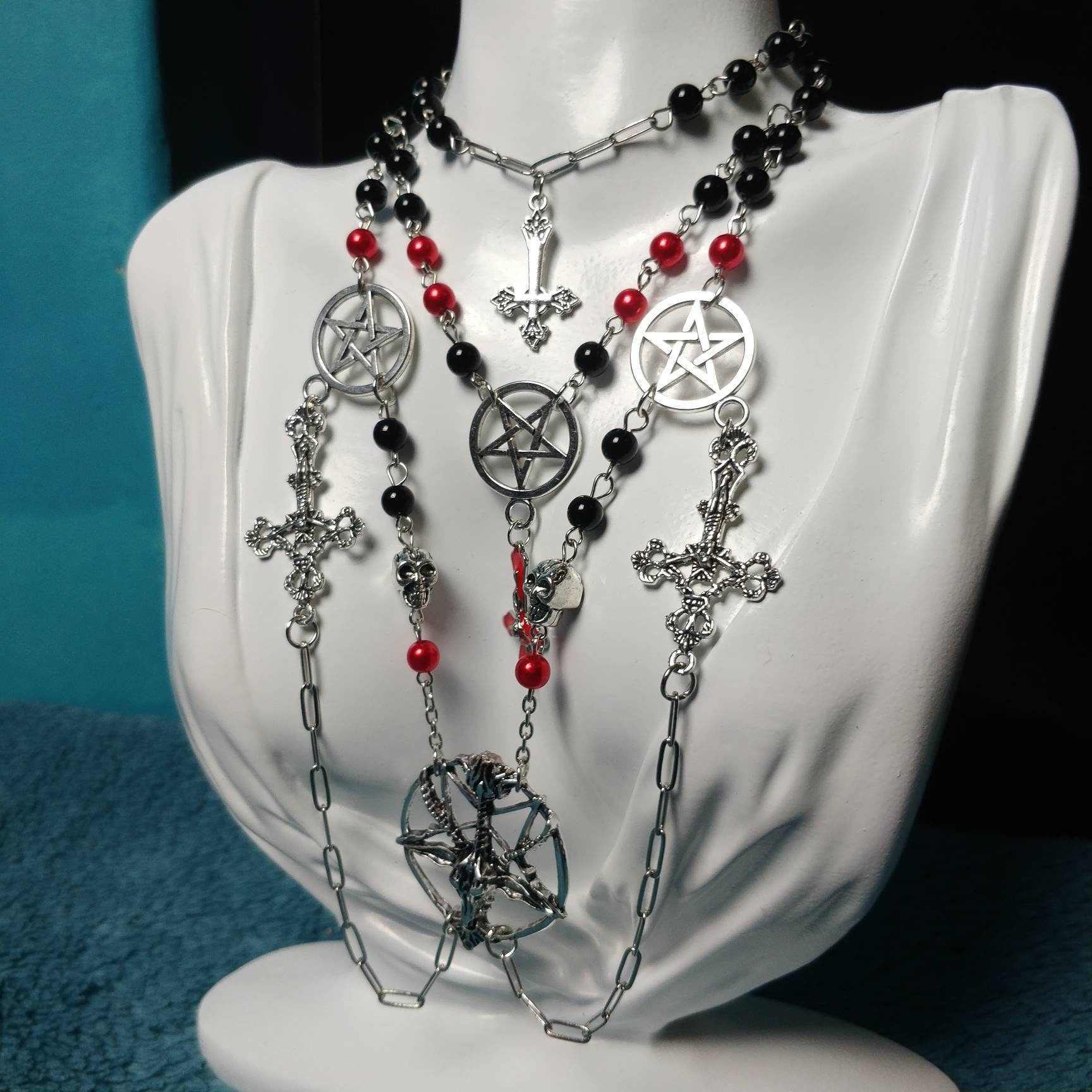 Intricate Satanic Multi Layer Rosary