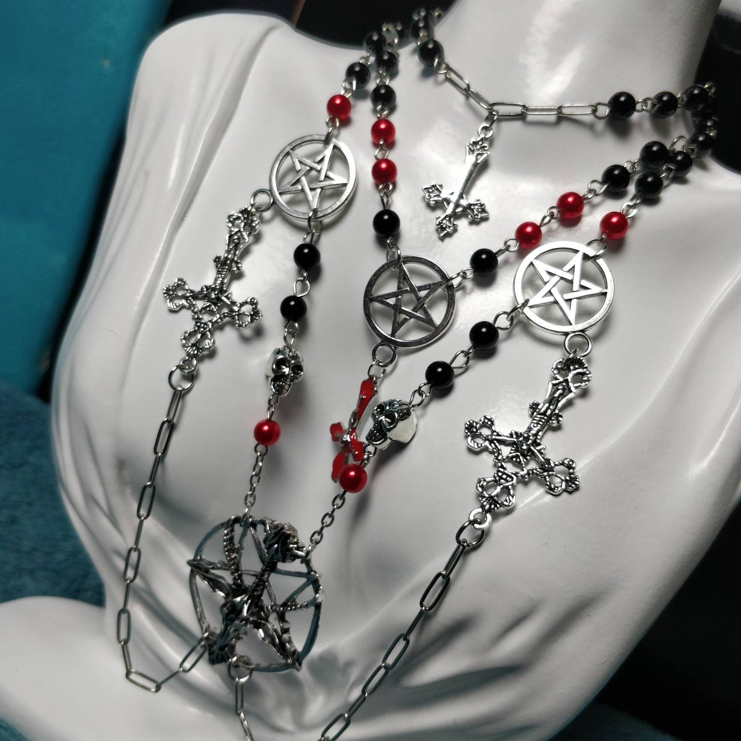 Intricate Satanic Multi Layer Rosary