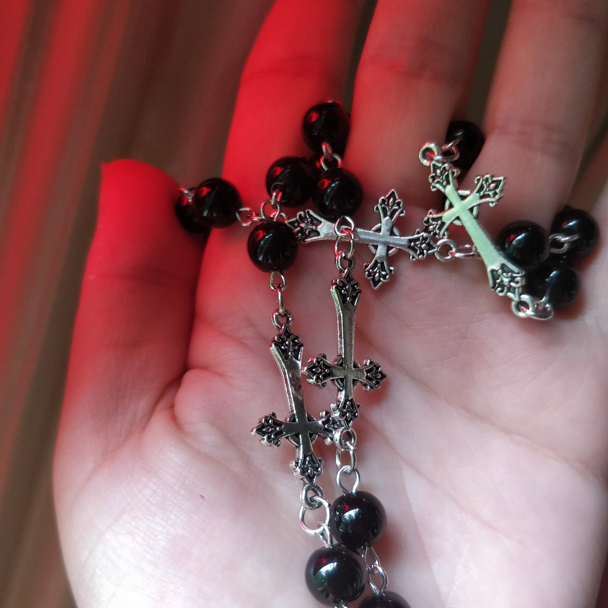 Inverted Crucifix Rosary