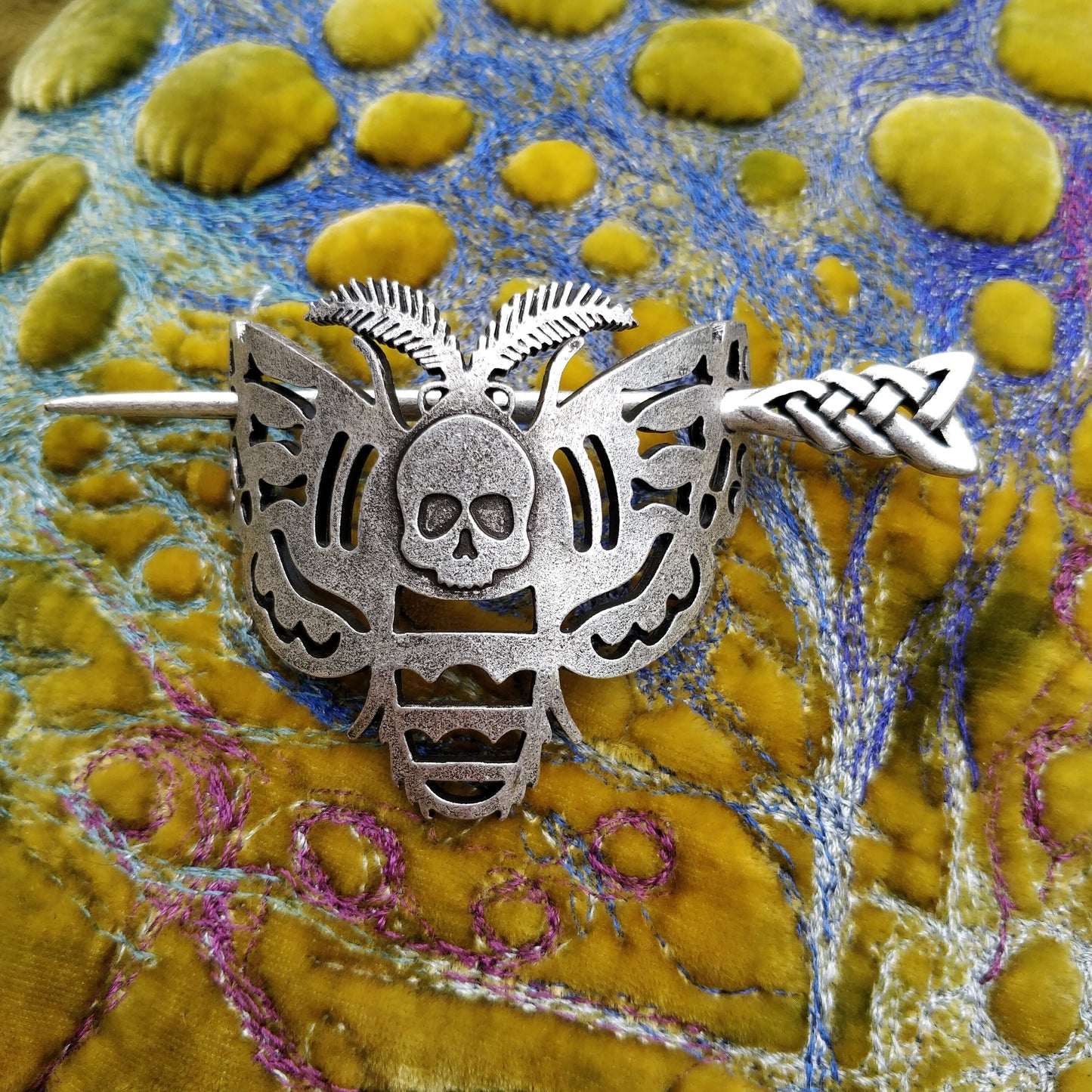 Lunar Moth Skeletal Hair Pin