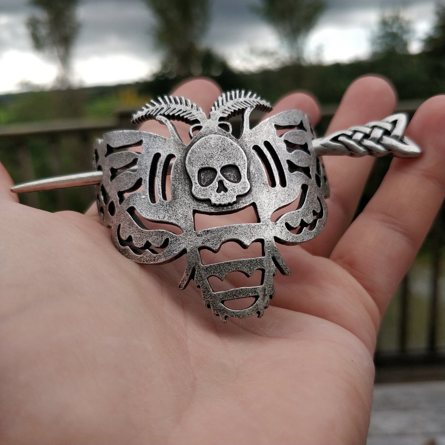 Lunar Moth Skeletal Hair Pin