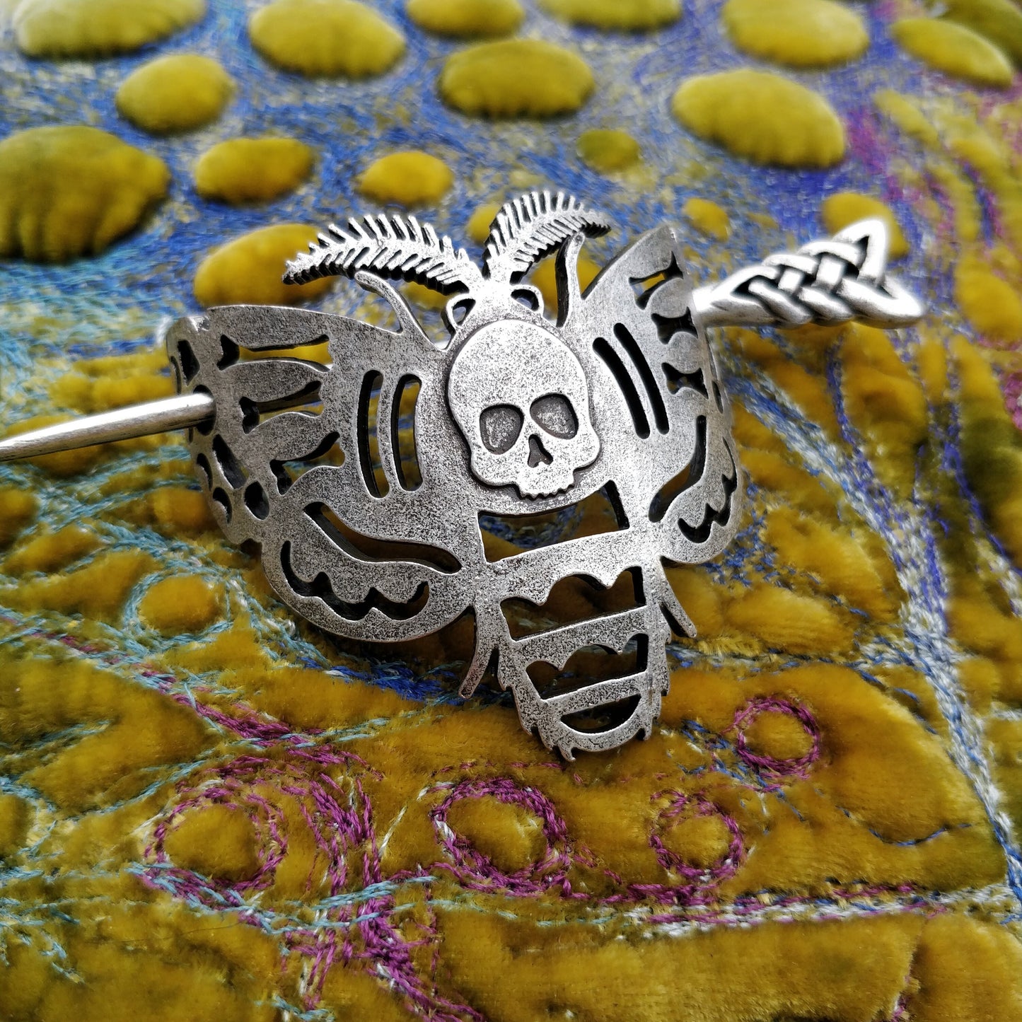Lunar Moth Skeletal Hair Pin
