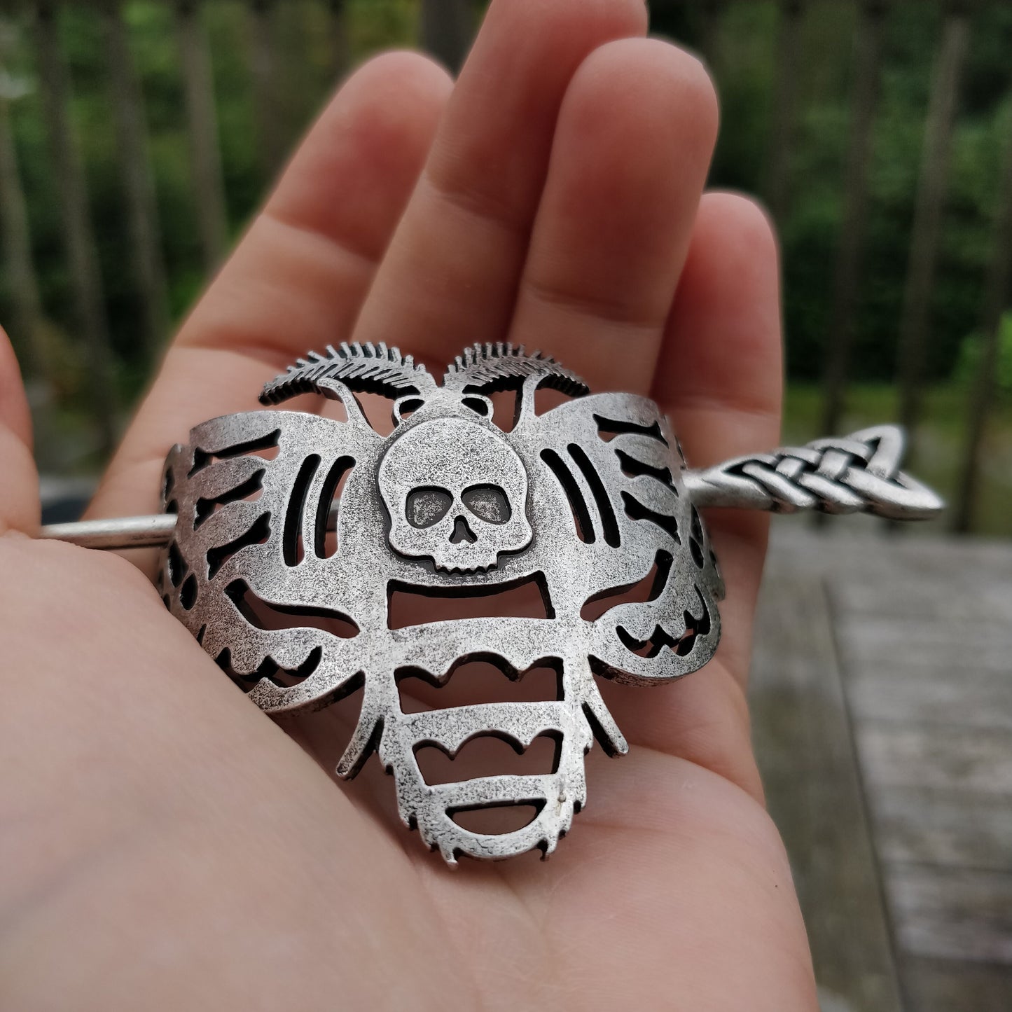 Lunar Moth Skeletal Hair Pin