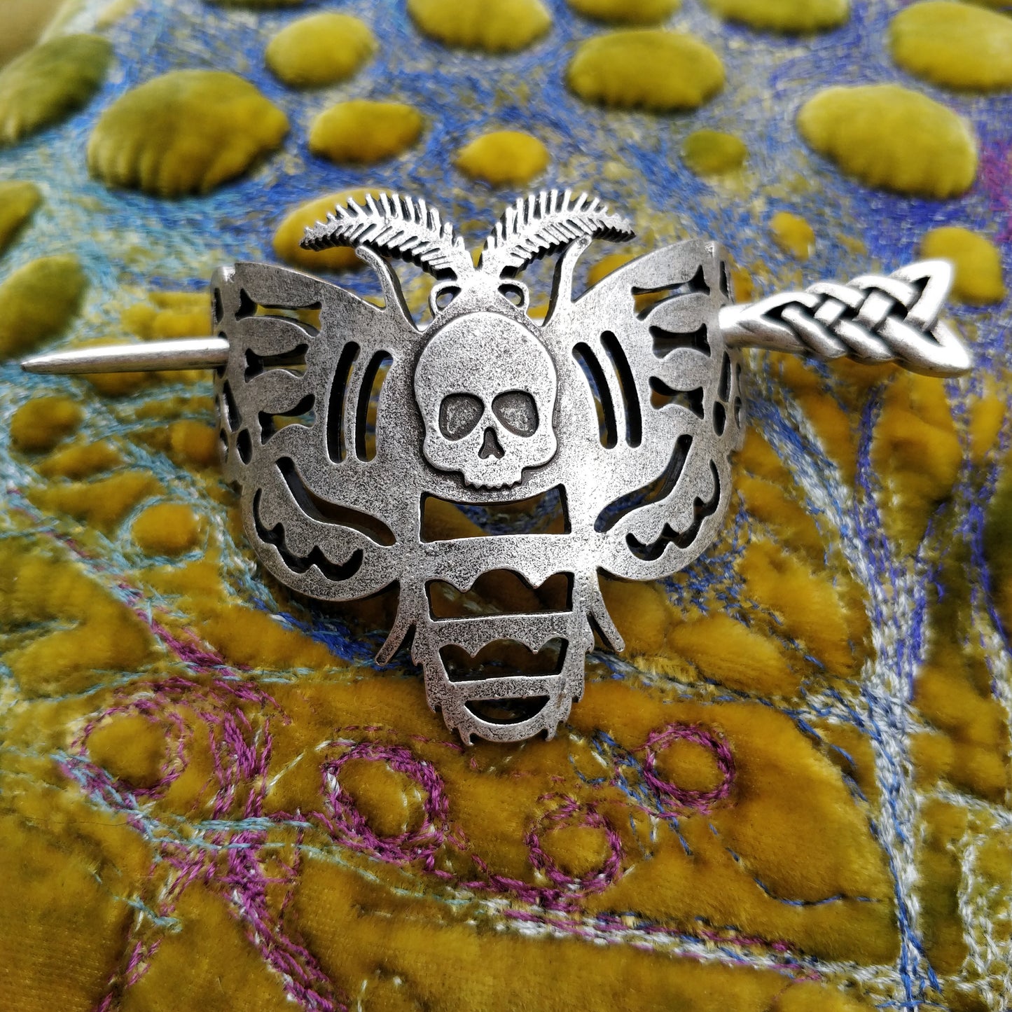 Lunar Moth Skeletal Hair Pin