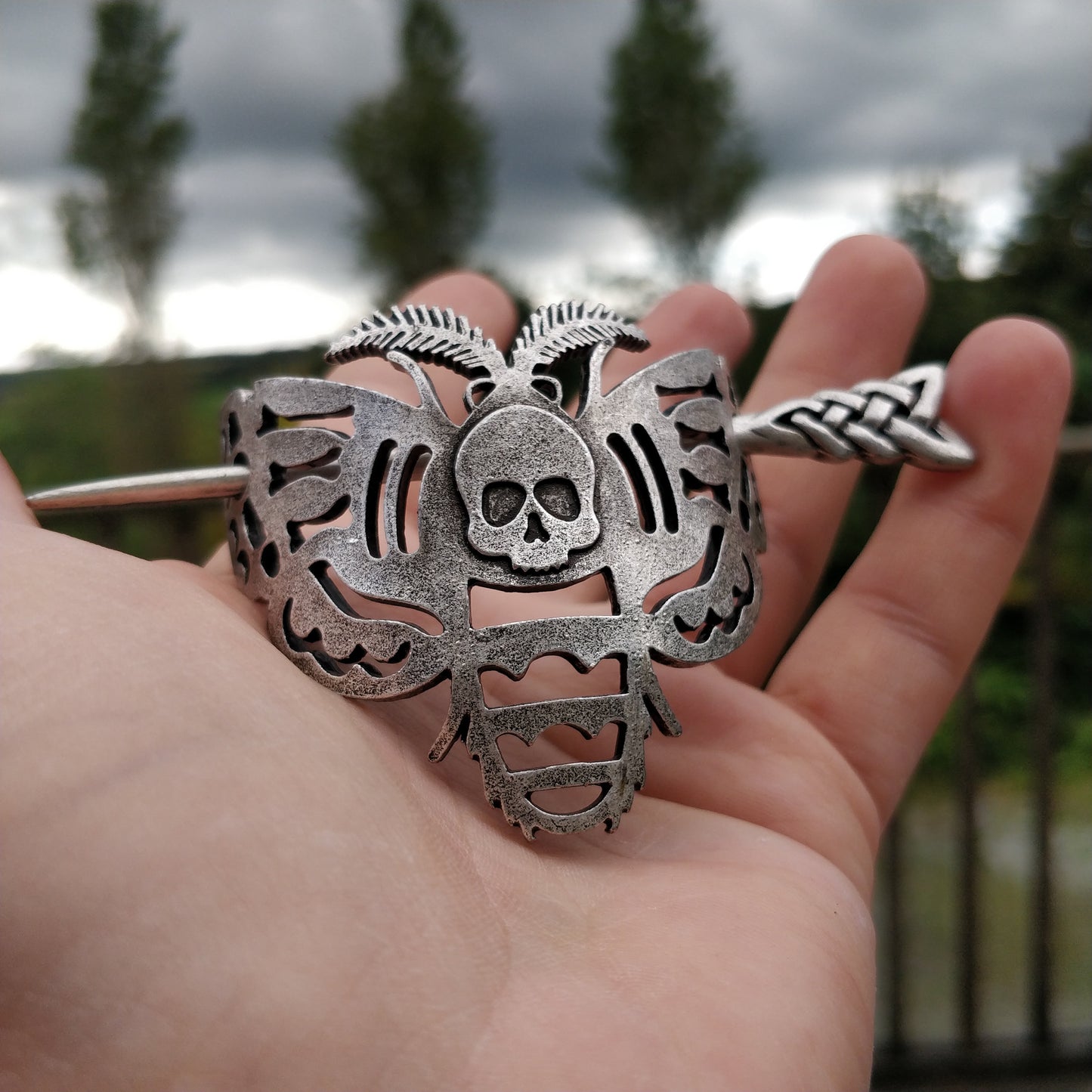 Lunar Moth Hair Pin Skeletal