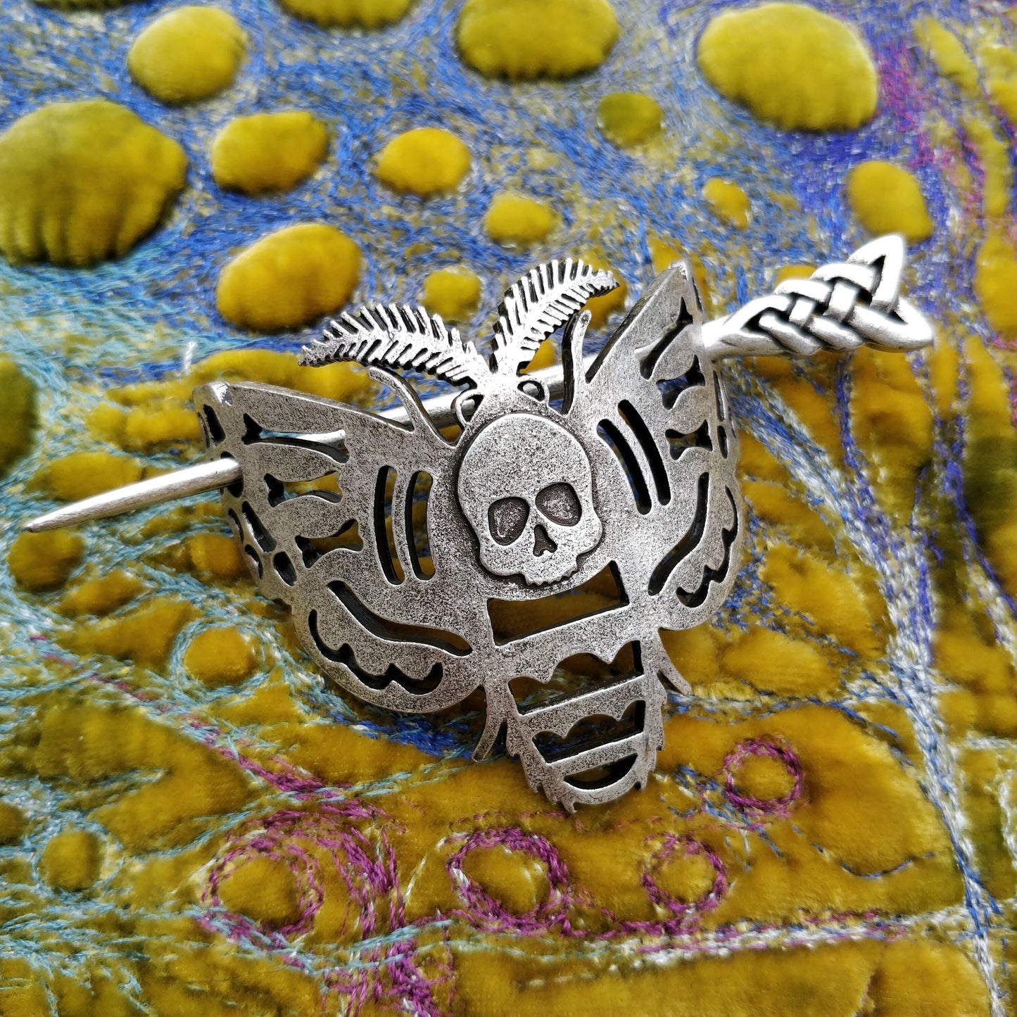 Lunar Moth Skeletal Hair Pin