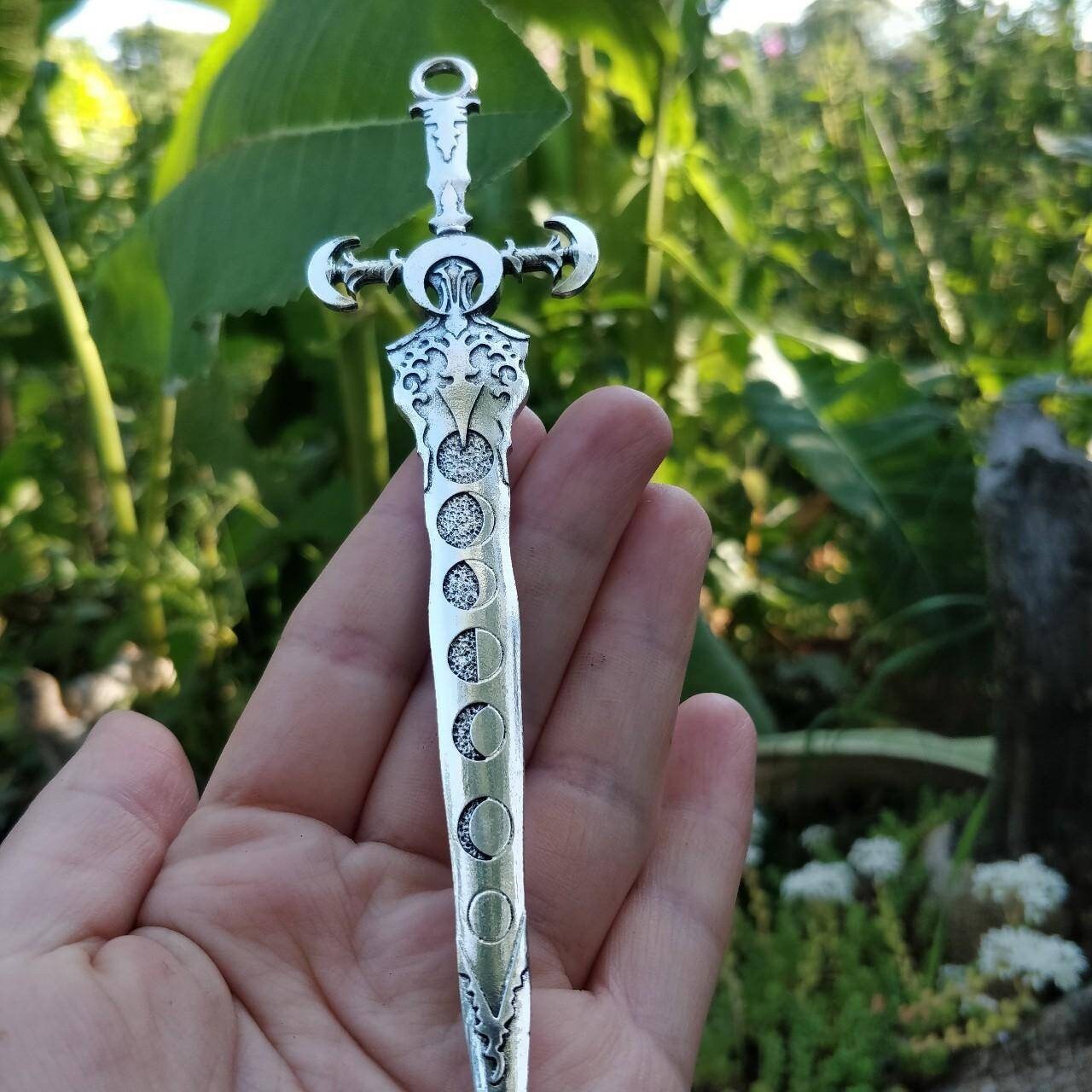 Lunar Phase Hair Stick / Athame