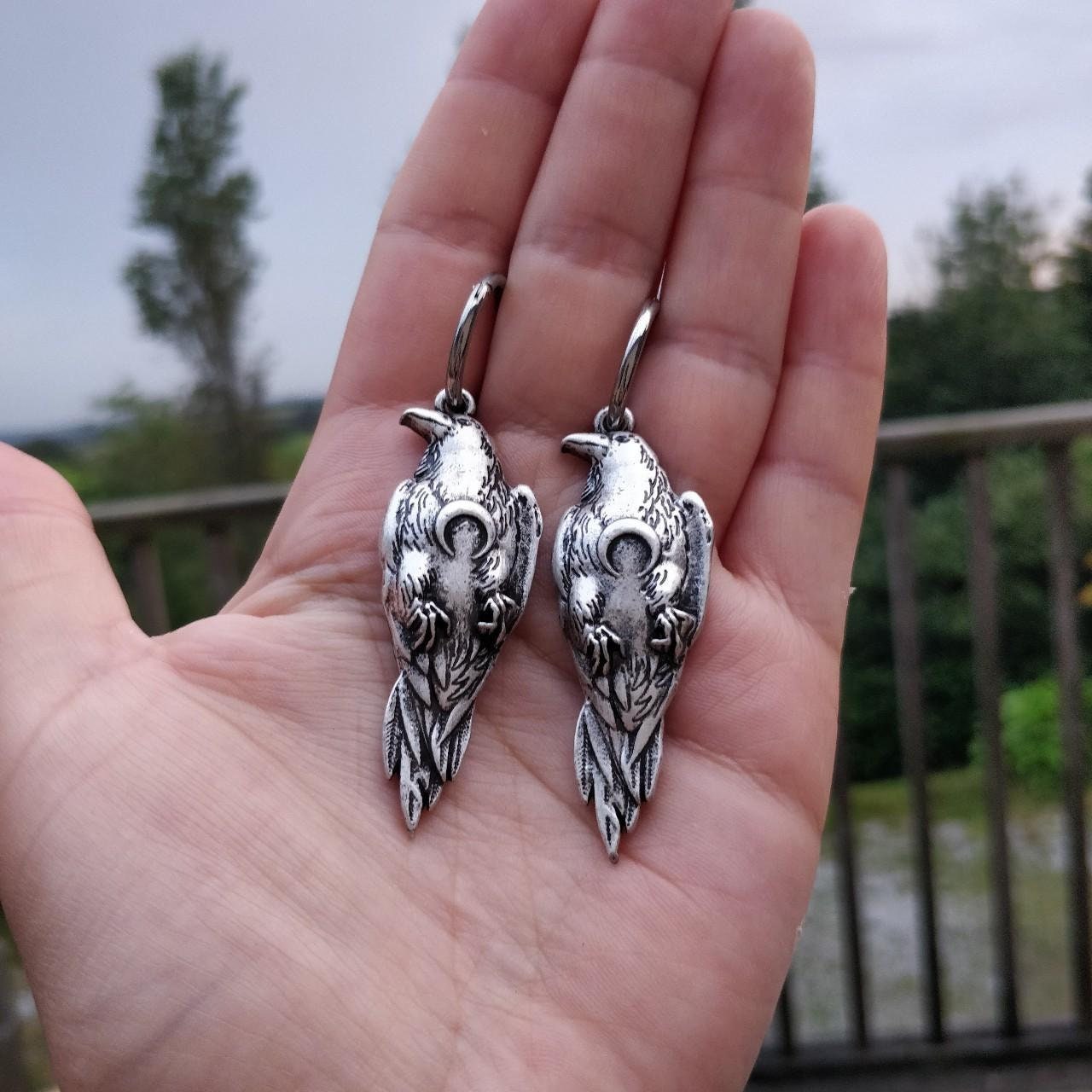 Lunar Raven Earrings