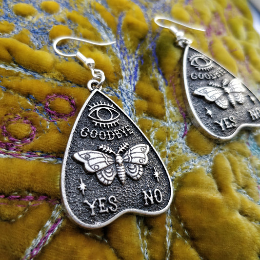 ouija moth earrings