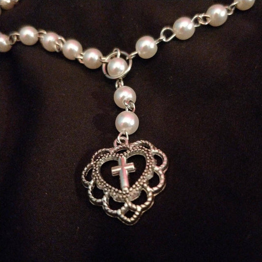 Pearl Heart Rosary