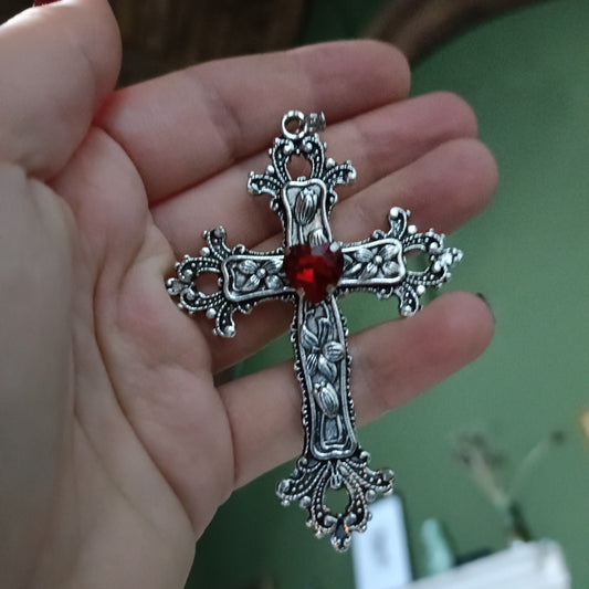 Sacred Heart Crucifix Necklace