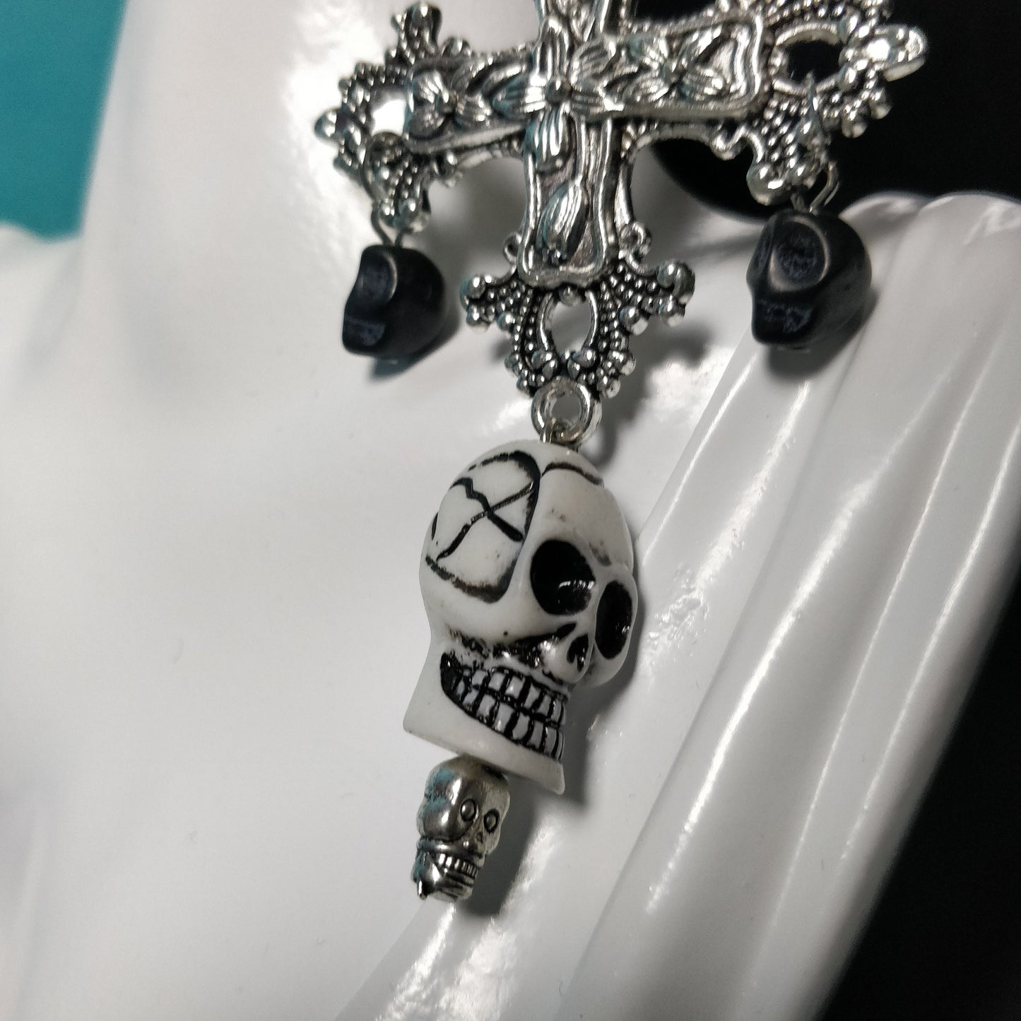 Skull Crucifix Earrings
