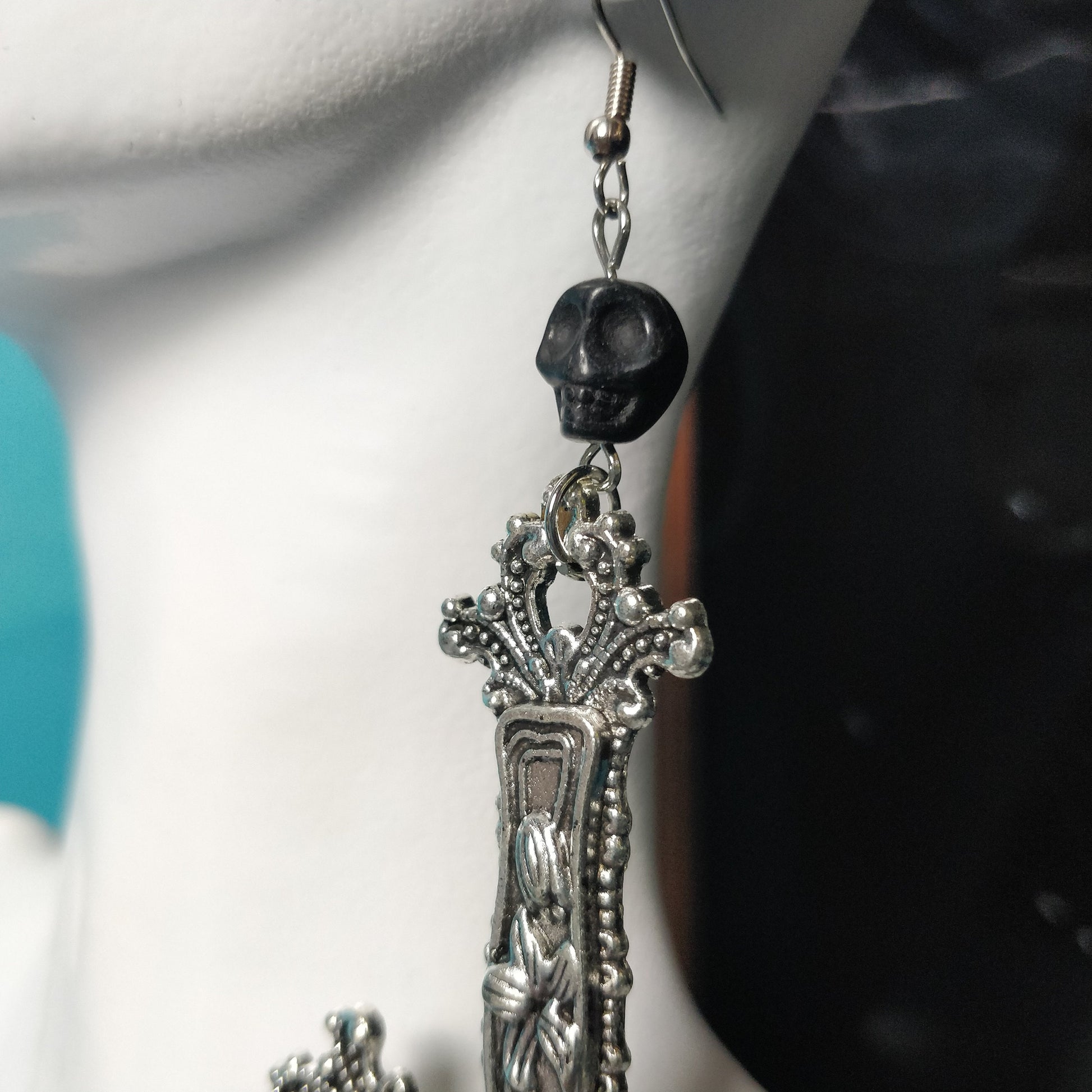 Skull Crucifix Earrings