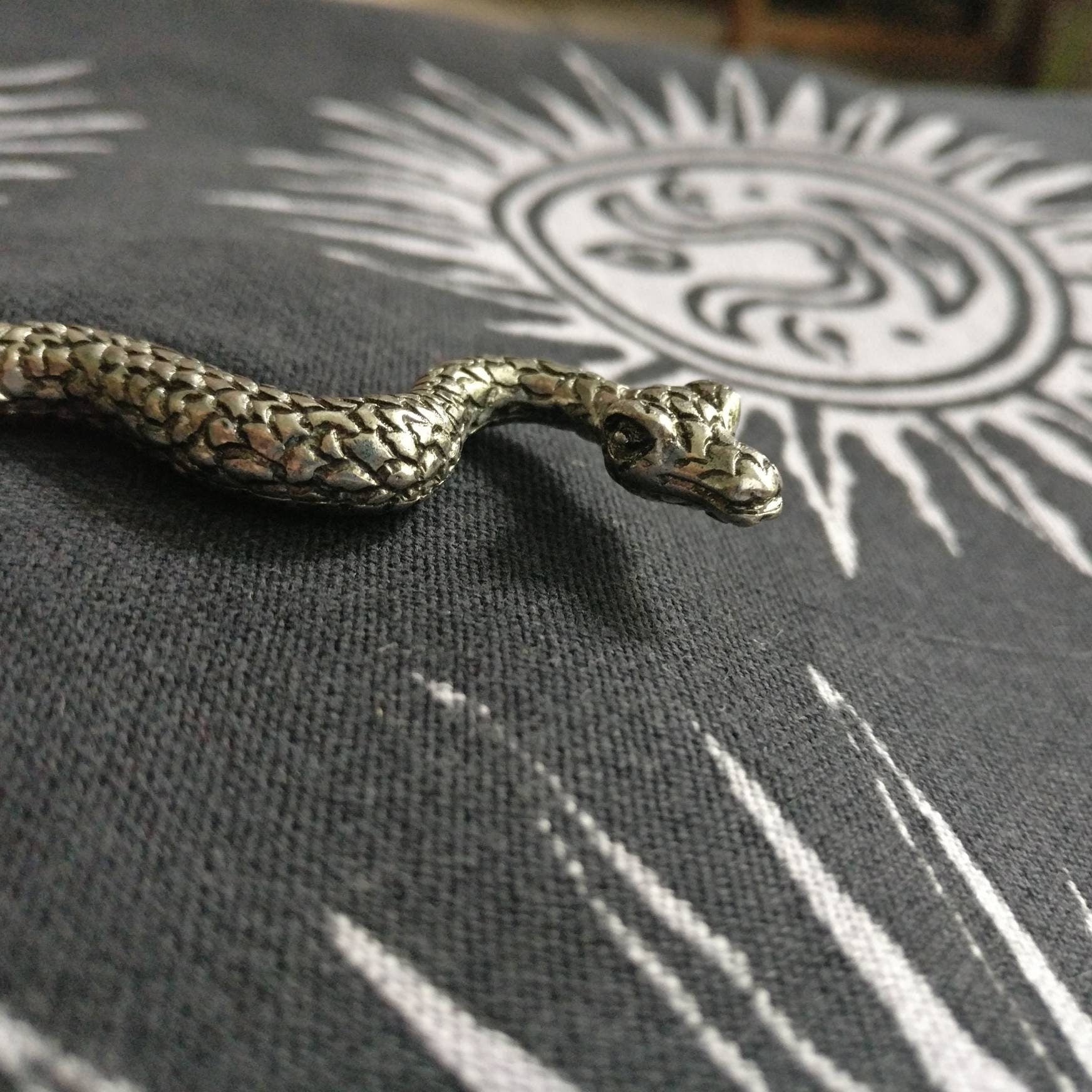 Snake Hair Stick Hair Pin Antique Look // occult magic witch retro boho hair fork