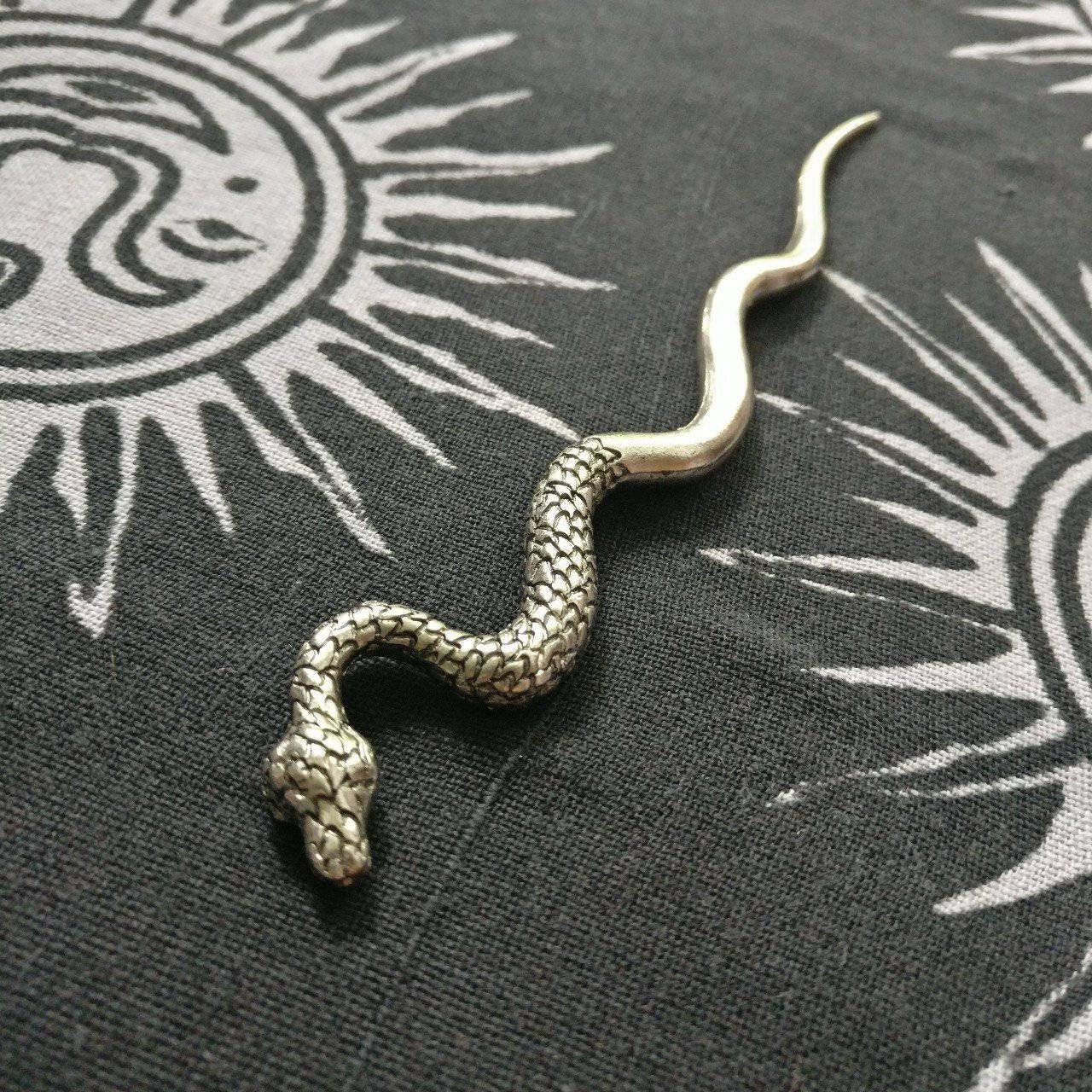 Snake Hair Stick Hair Pin Antique Look // occult magic witch retro boho hair fork