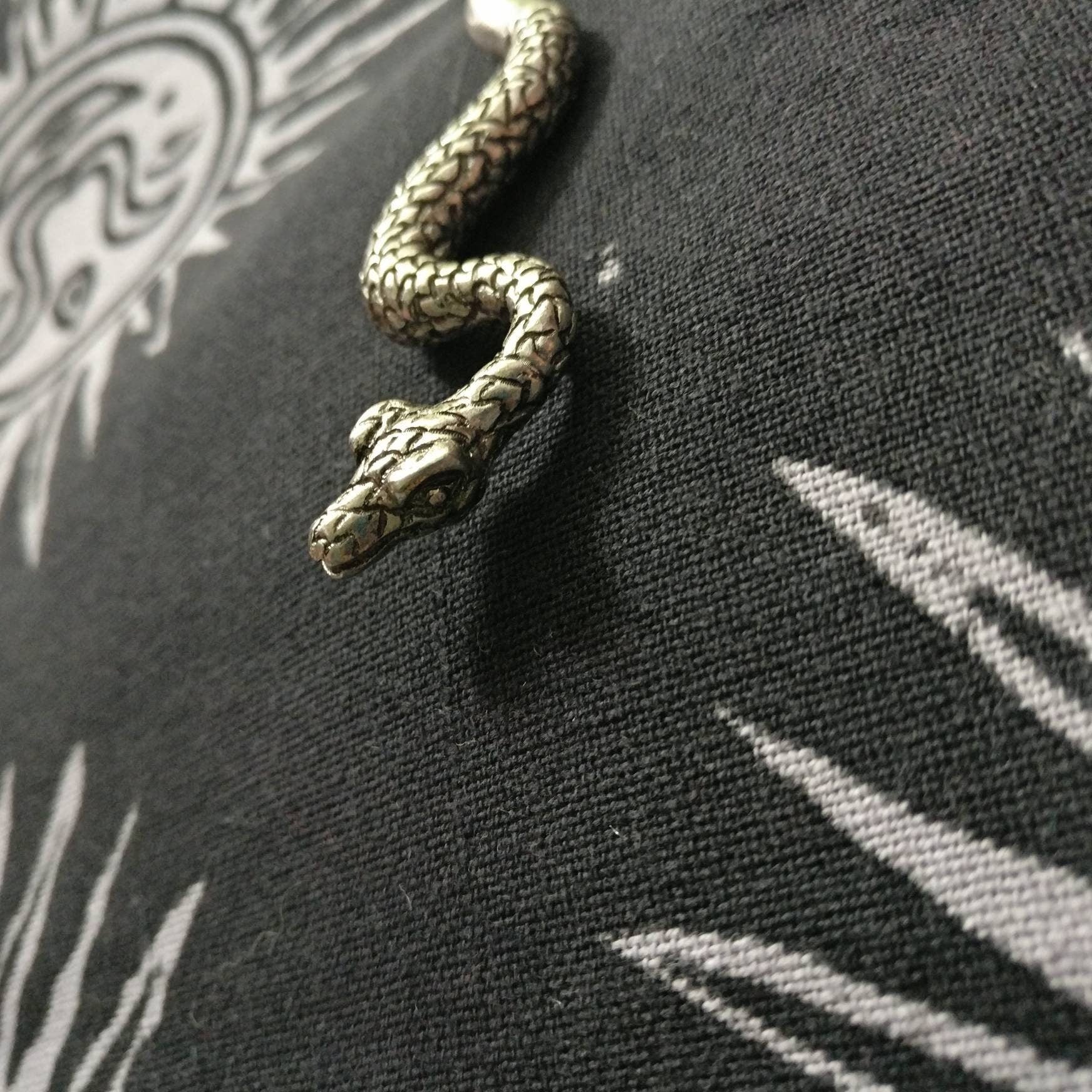 Snake Hair Stick Hair Pin Antique Look // occult magic witch retro boho hair fork