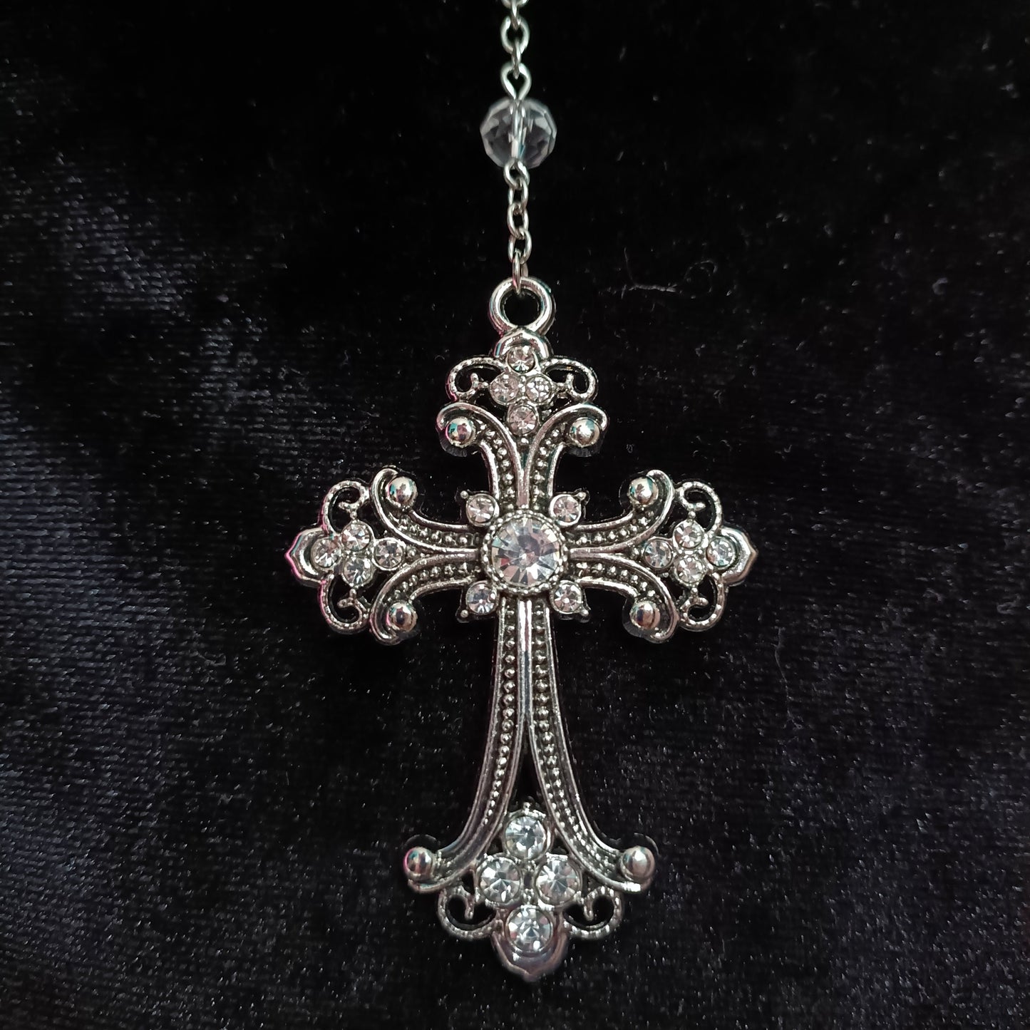 Transparent Virgin Mary Rosary