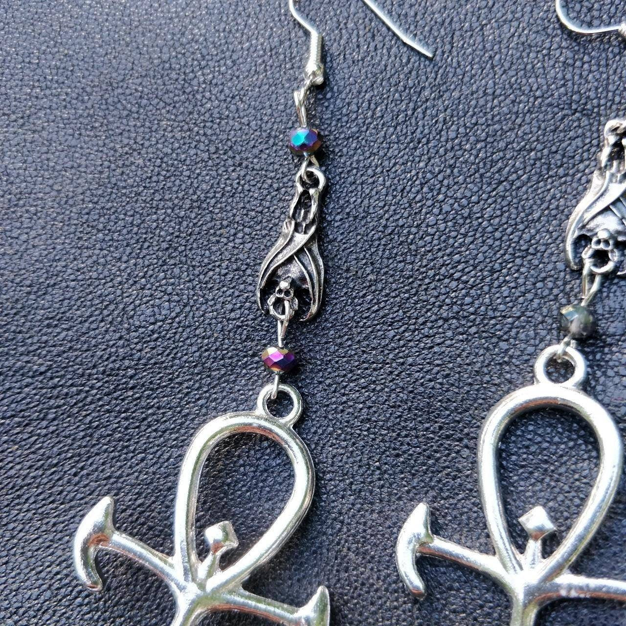 Vamp Earrings - Ankh and Bat